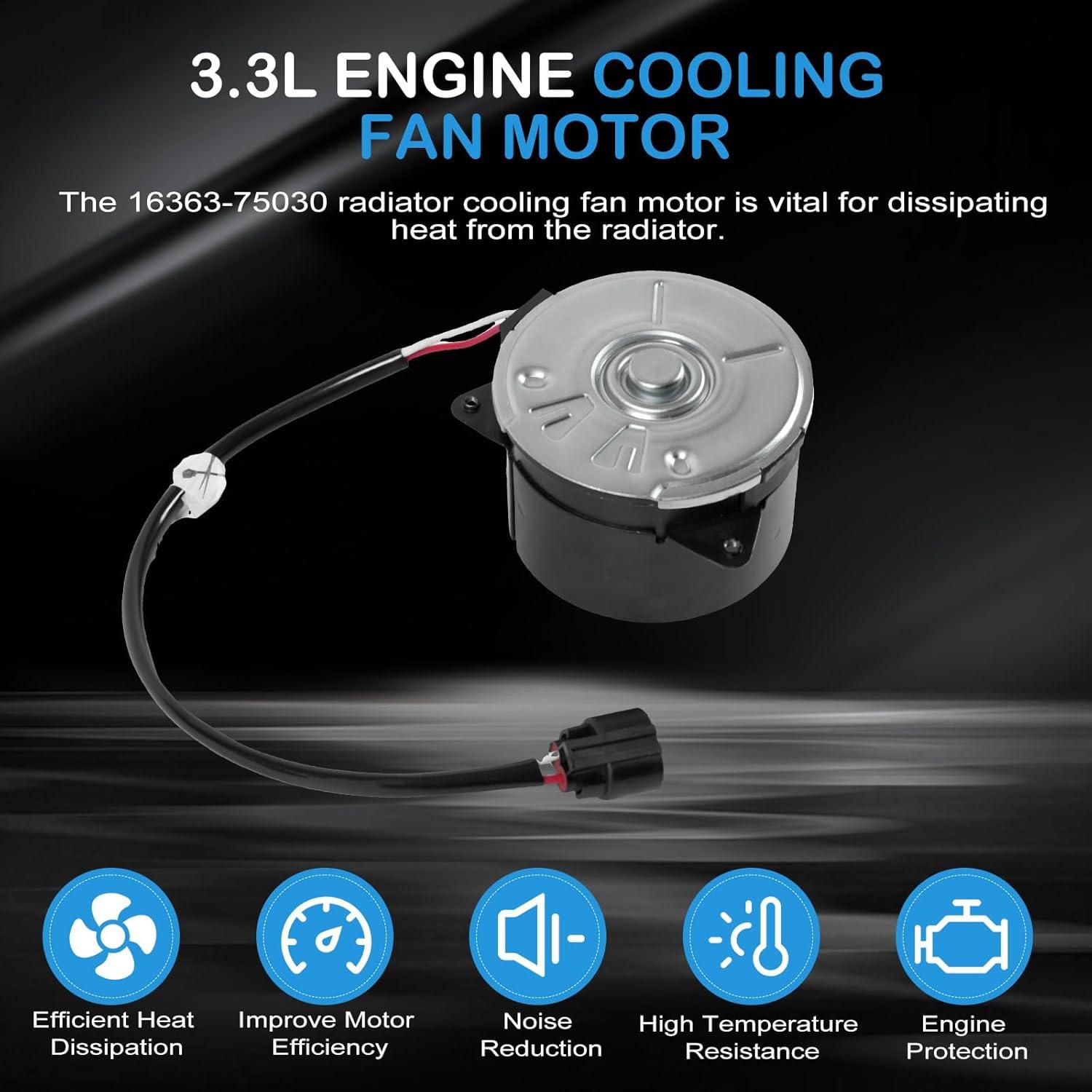 Motor Ventilador Radiador Kessocco 3.3L Toyota Highlander 2006-2007