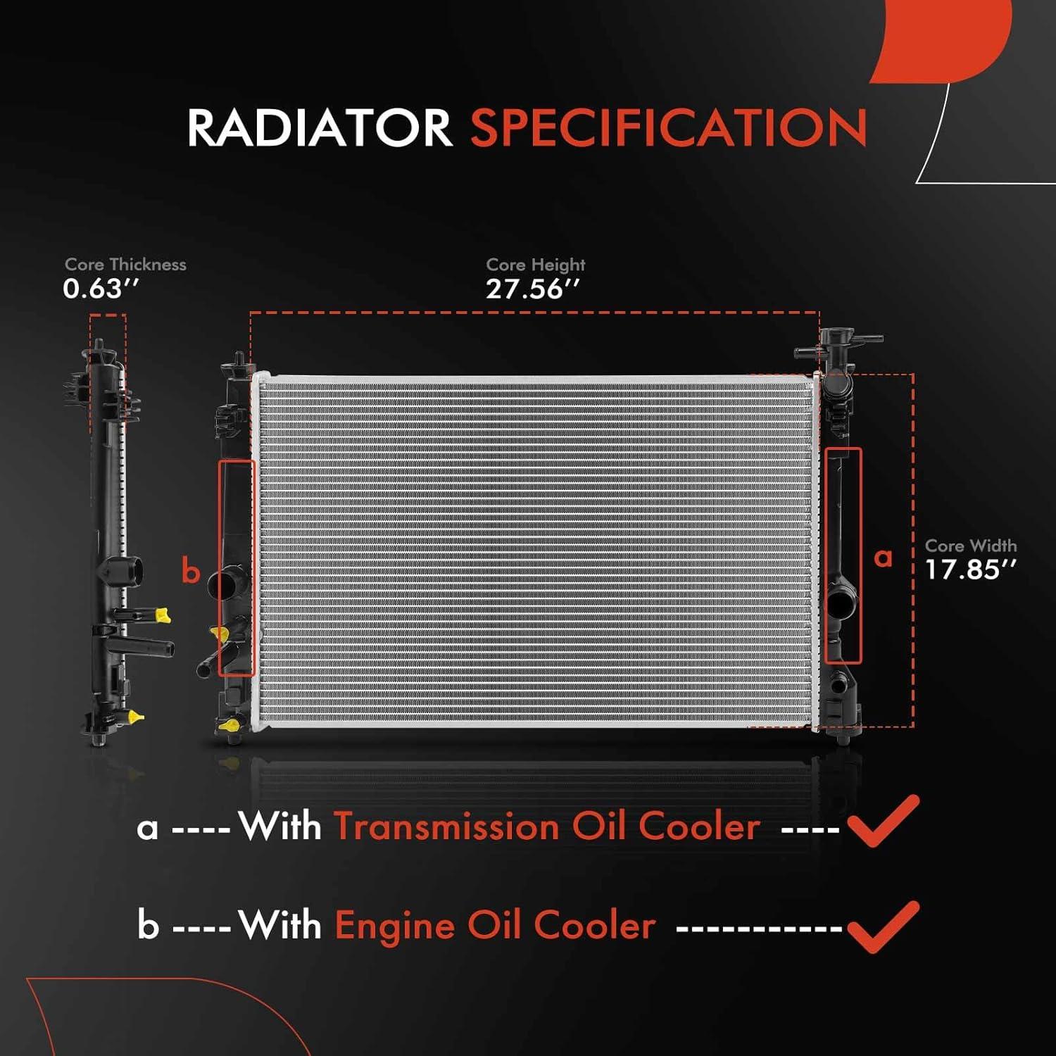 Conjunto Radiador A-Premium con Enfriador de Aceite 2.5L Toyota/Lexus
