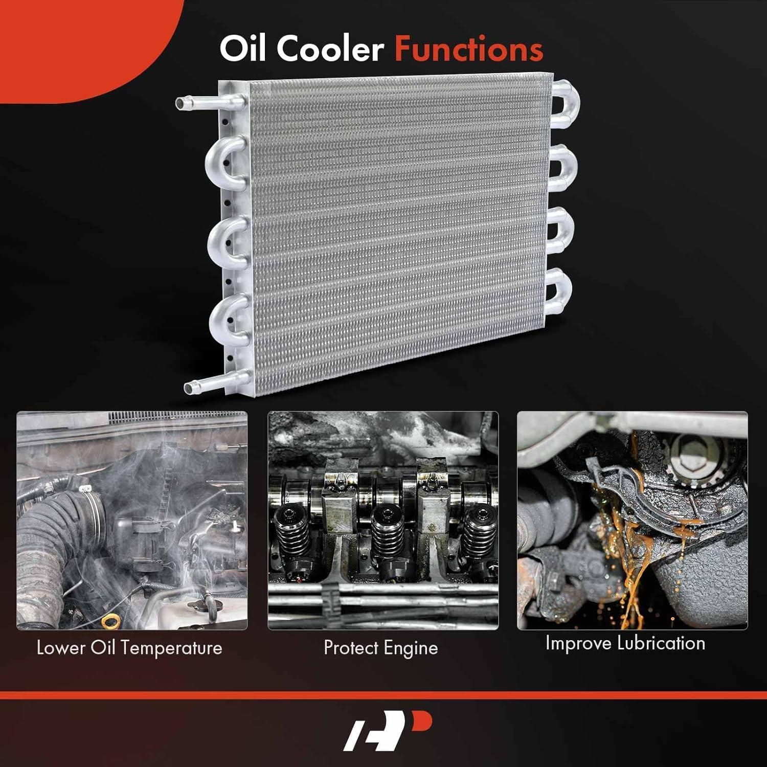 Enfriador de Aceite de Transmisión A-Premium 8 Filas Aluminio