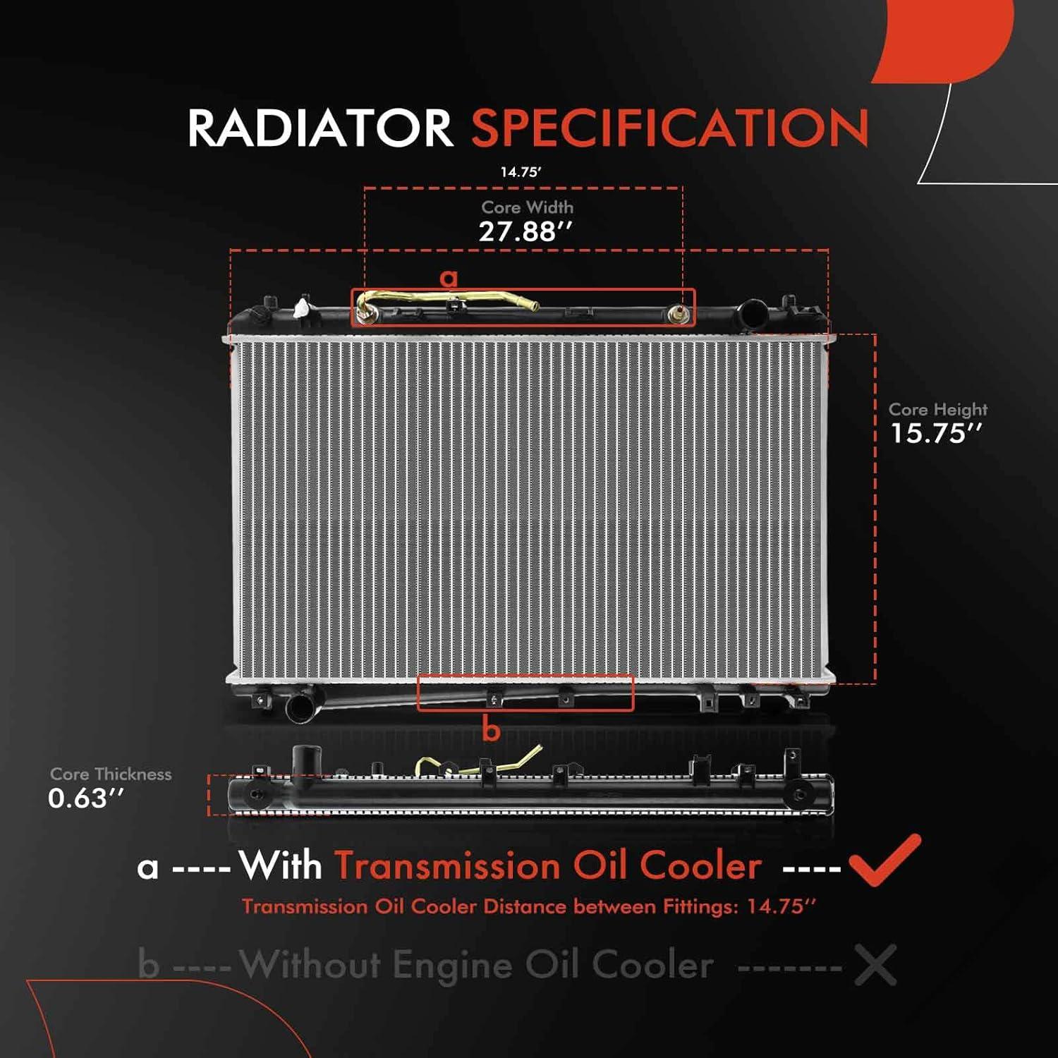 Radiador de Refrigerante A-Premium para Toyota Avalon 2000-2004 V6