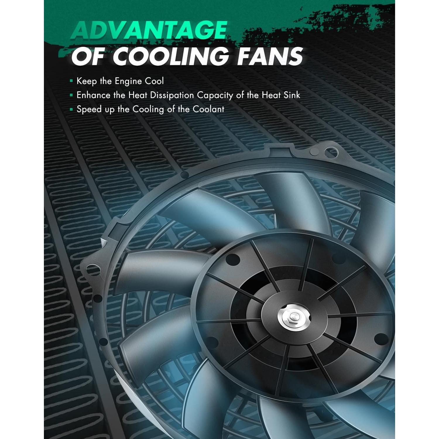 Ventilador de Radiador SCITOO 12V para Toyota Camry 2012-2017