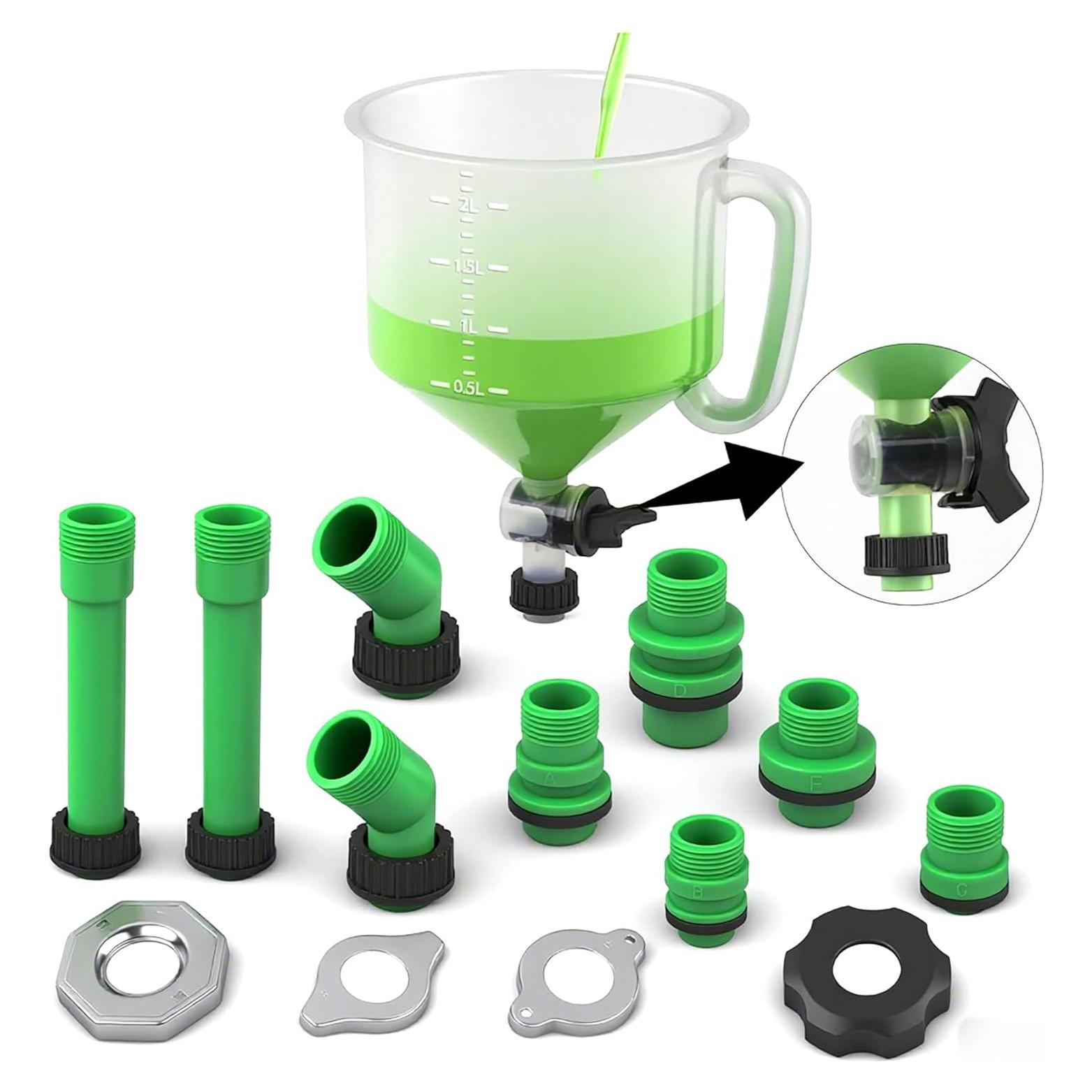 Kit de embudo de refrigerante sin derrames SWANLAKE 15 piezas