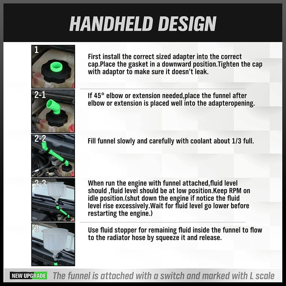 Kit de embudo de refrigerante sin derrames SWANLAKE 15 piezas