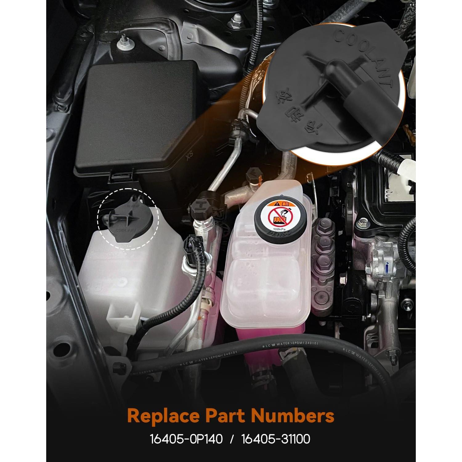 Tapa del Reservorio de Refrigerante Wujexuhe para Toyota y Lexus