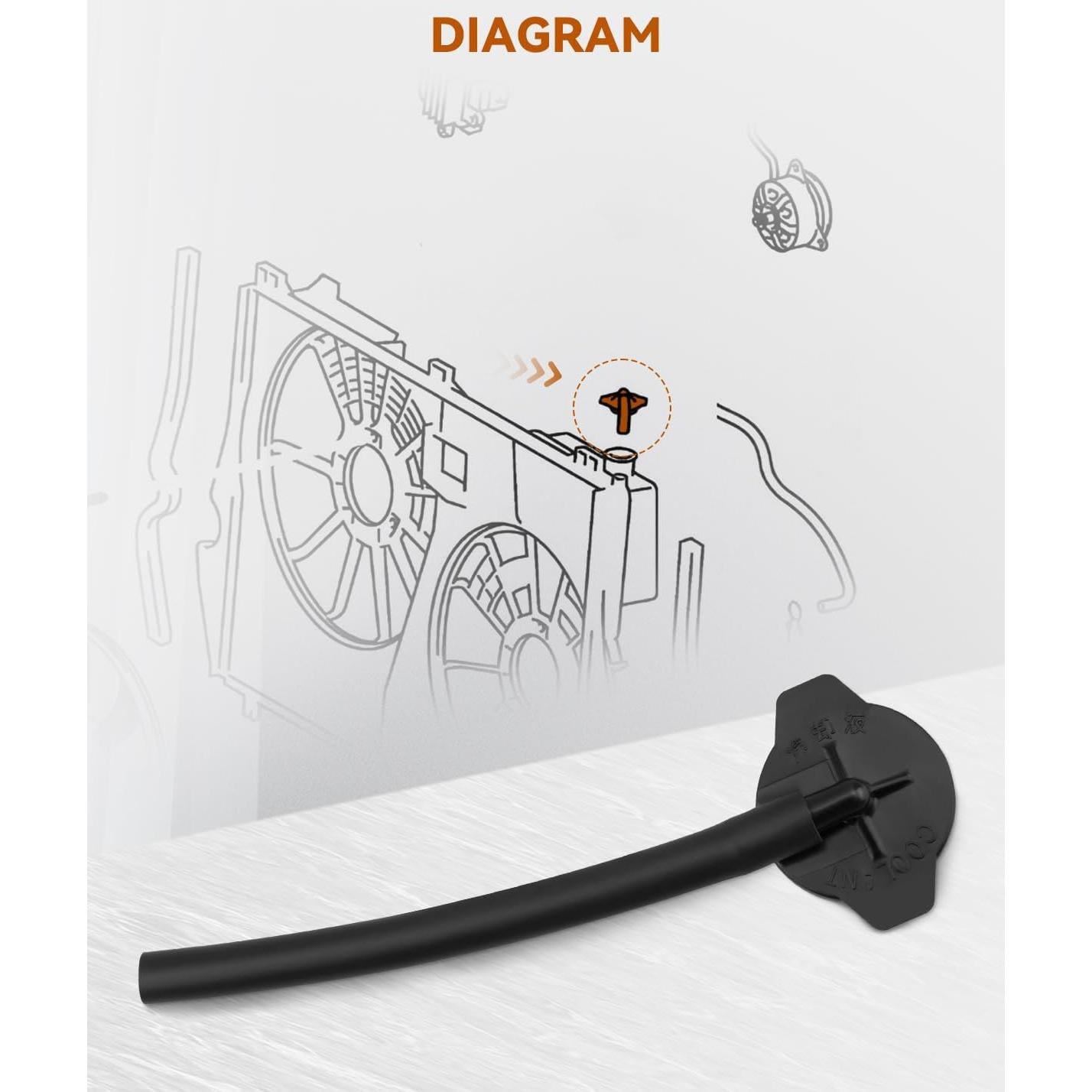Tapa del Reservorio de Refrigerante Wujexuhe para Toyota y Lexus
