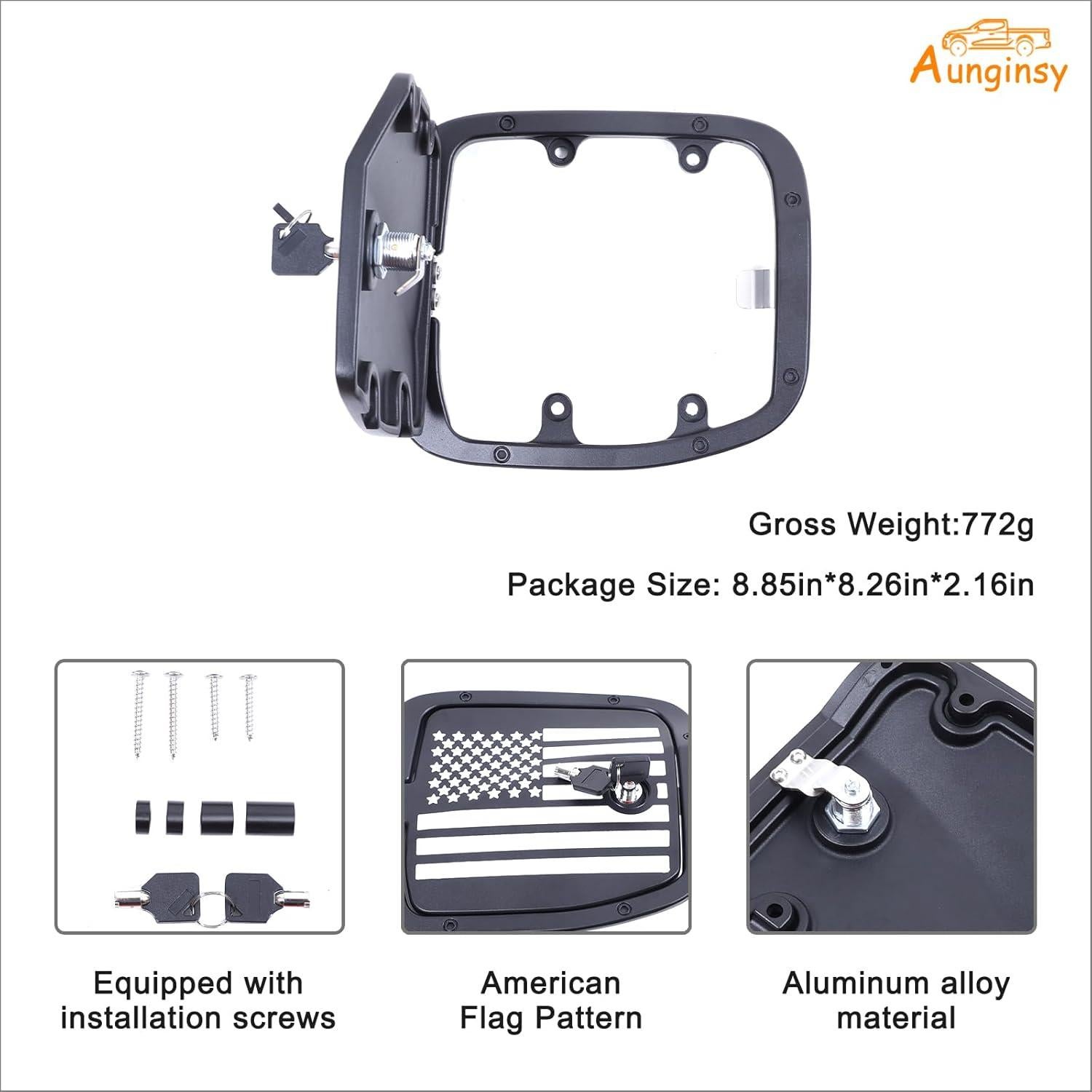Tapa de tanque de combustible Aunginsy con bloqueo para Toyota Tacoma 2016-2023