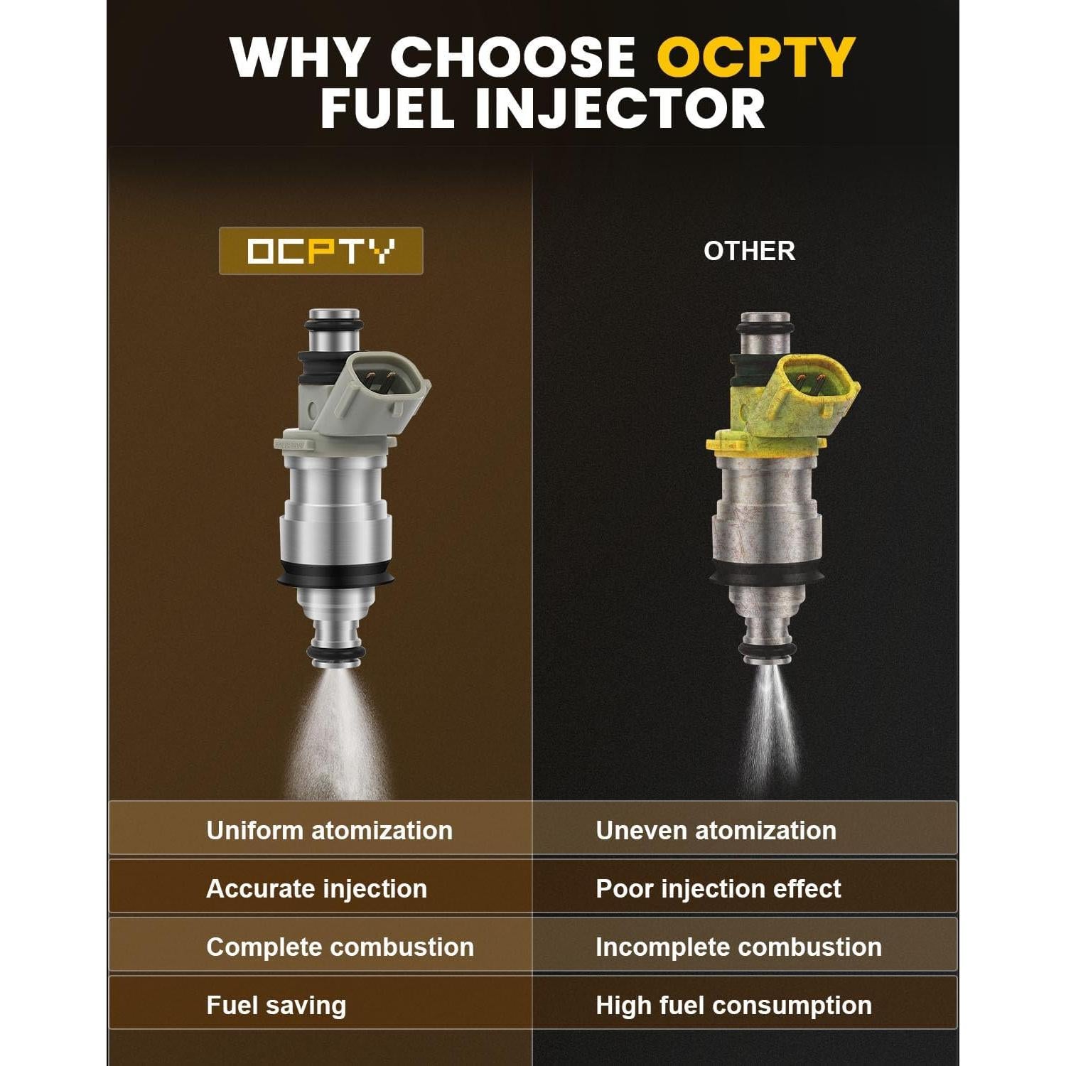 Inyector de Combustible OCPTY 6 Piezas para Toyota 3.4L 2.7L