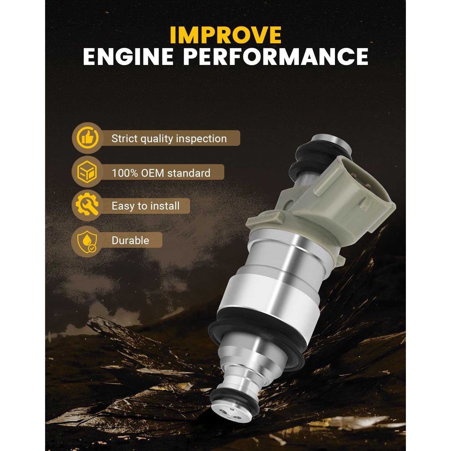 Inyector de Combustible OCPTY 6 Piezas para Toyota 3.4L 2.7L