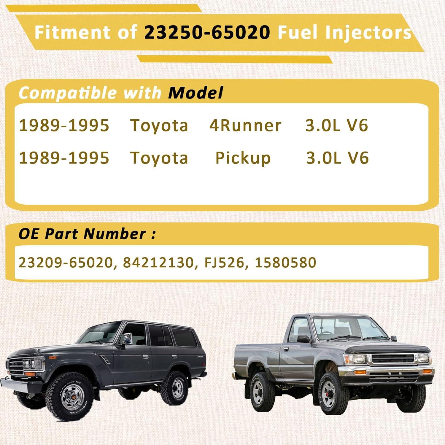 Inyectores de Combustible Pjvmvo 3VZ-E 3.0L Conjunto de 6