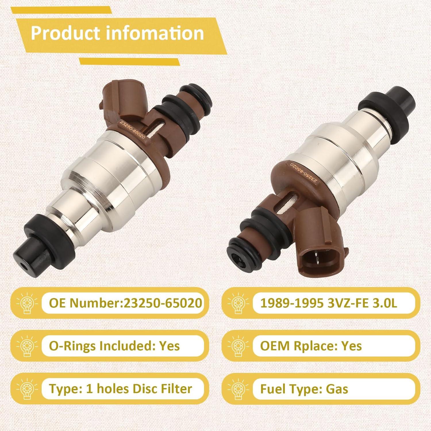 Inyectores de Combustible Pjvmvo 3VZ-E 3.0L Conjunto de 6