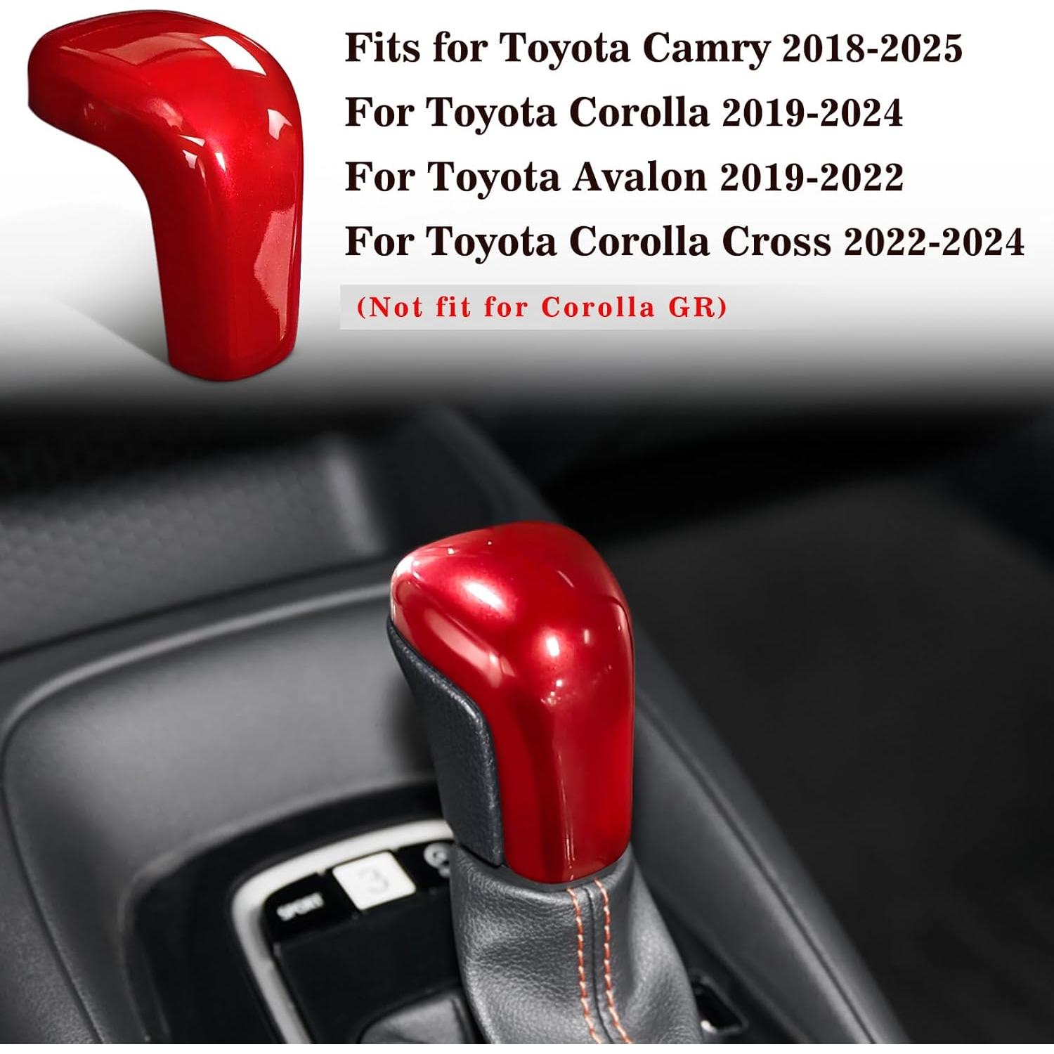 Cubierta de pomo de cambio Toyota Camry 2018-2025 Rojo ABS