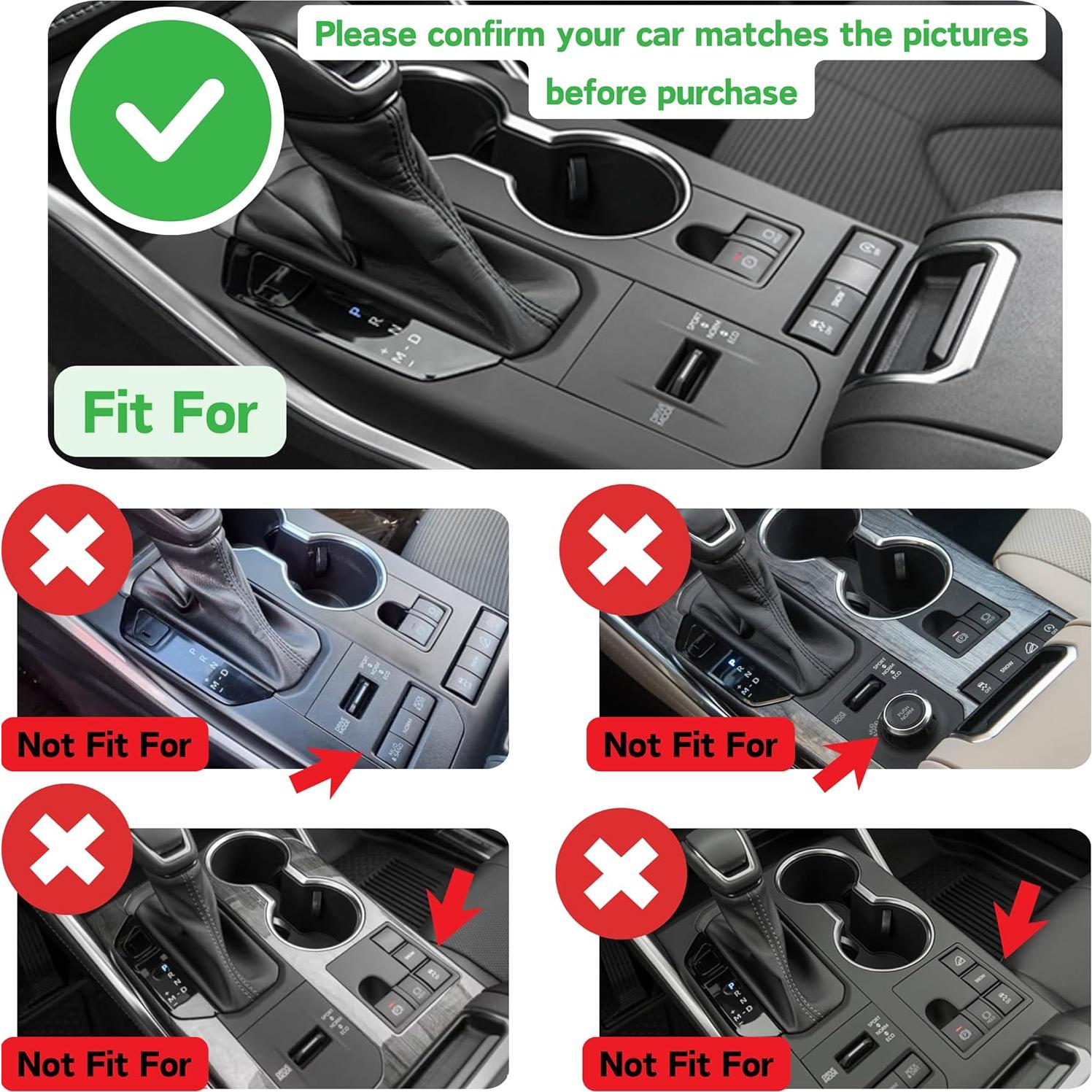 Cubierta Panel Cambio Marchas INUBOXES Fibra Carbono Toyota Highlander 2020-2022
