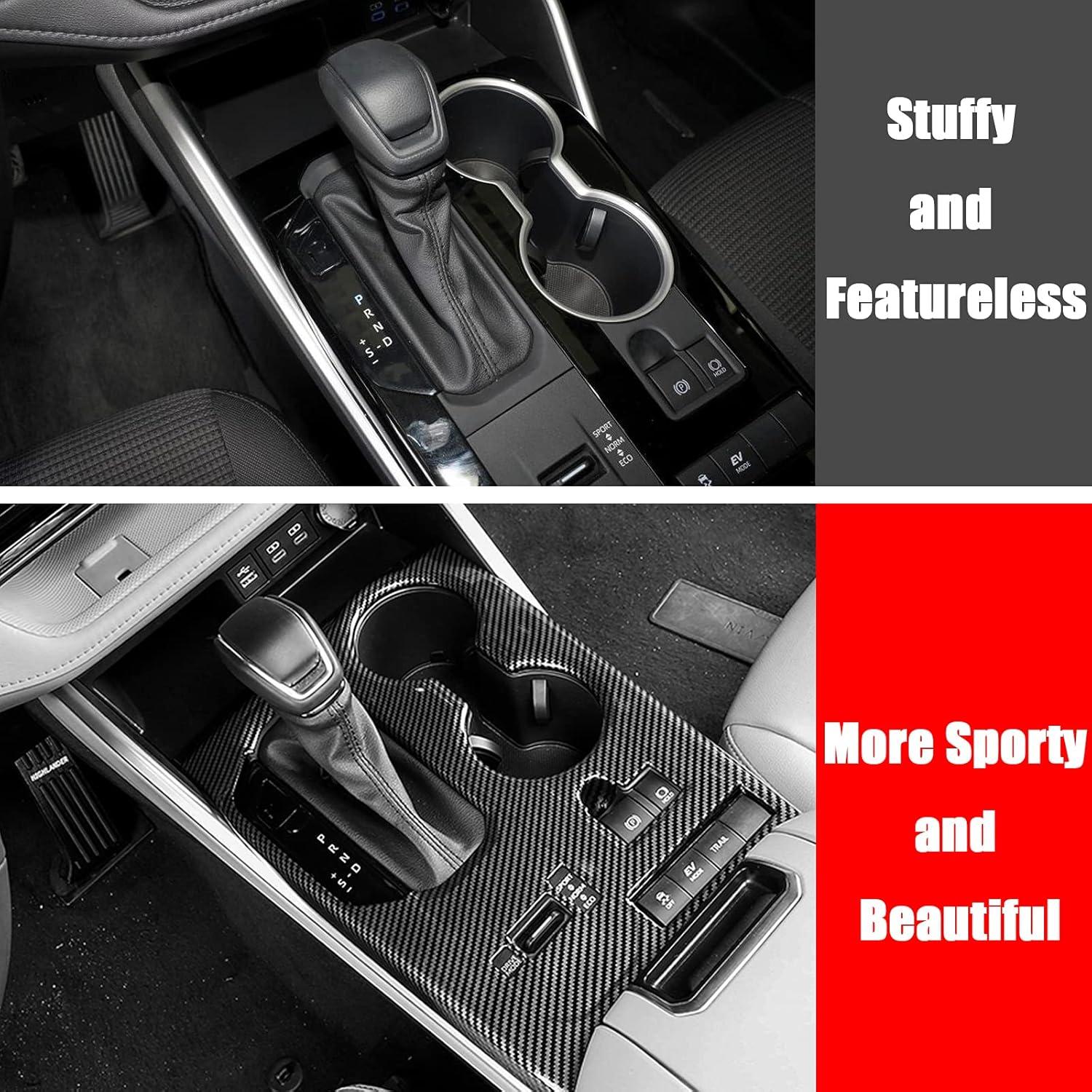 Cubierta Panel Cambio Marchas INUBOXES Fibra Carbono Toyota Highlander 2020-2022