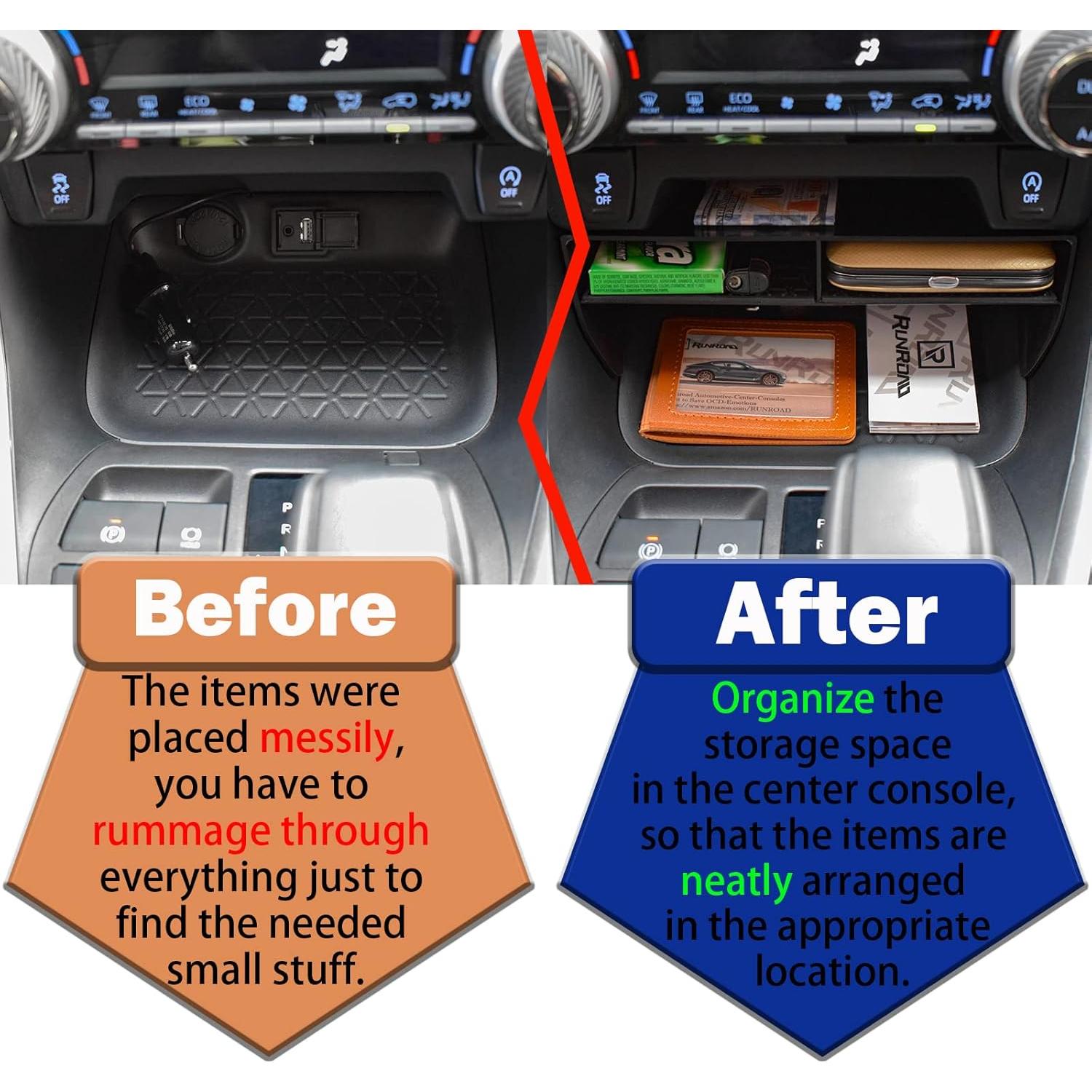 Bandeja Organizadora RUNROAD para Consola Central Toyota RAV4 2019-2025