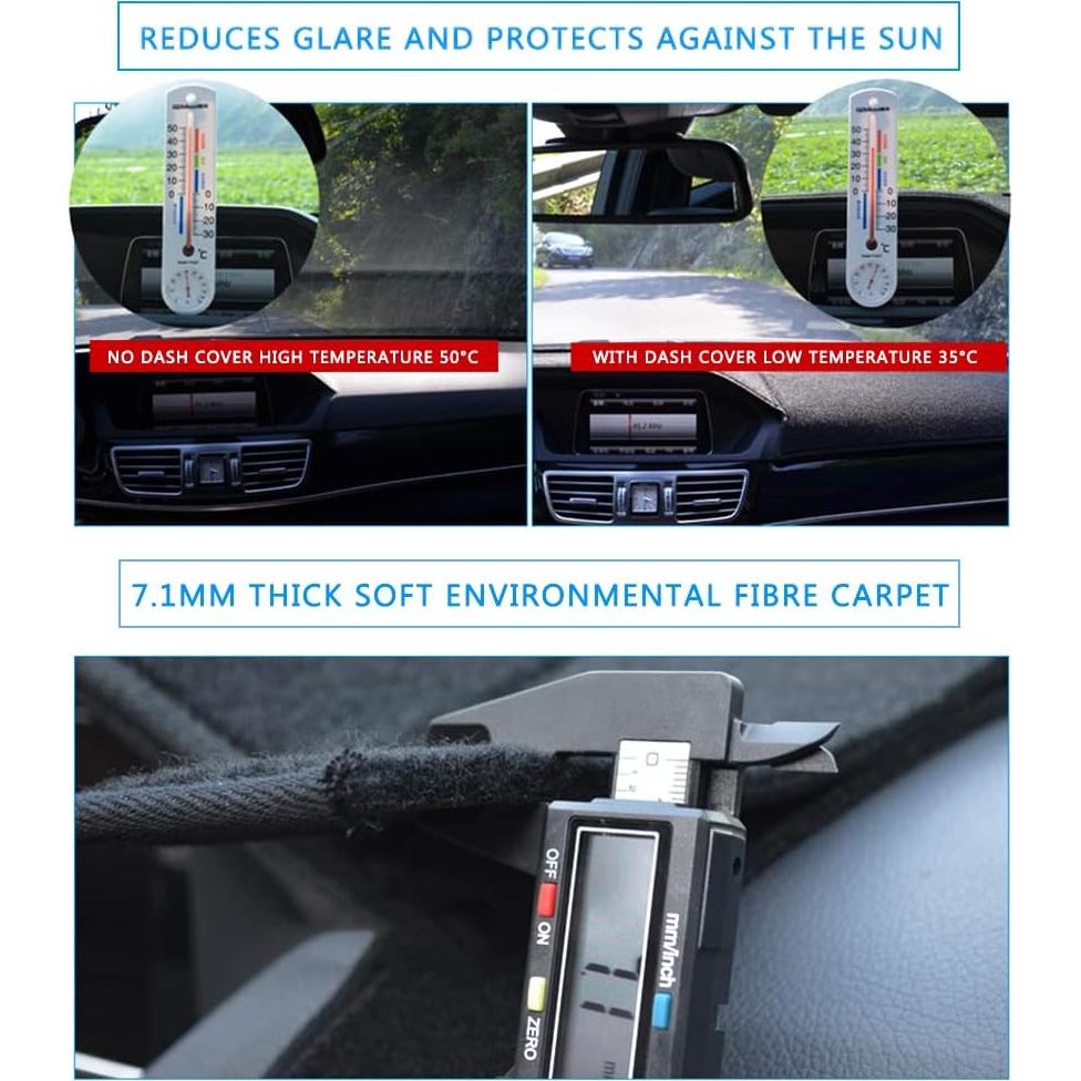 Cubierta de tablero HanLanKa para Toyota Sienna 2015-2020, negra