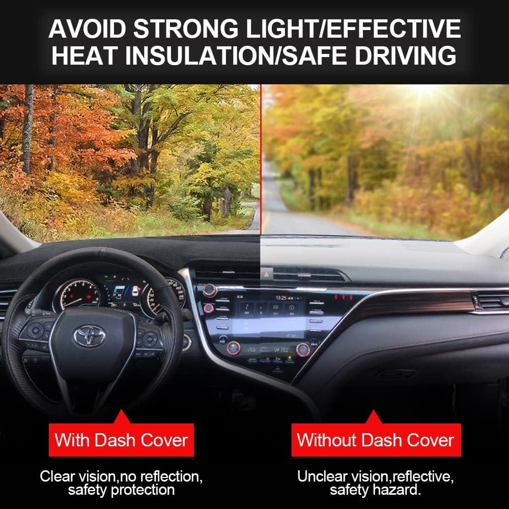 Cubierta de tablero HanLanKa para Toyota Sienna 2015-2020, negra