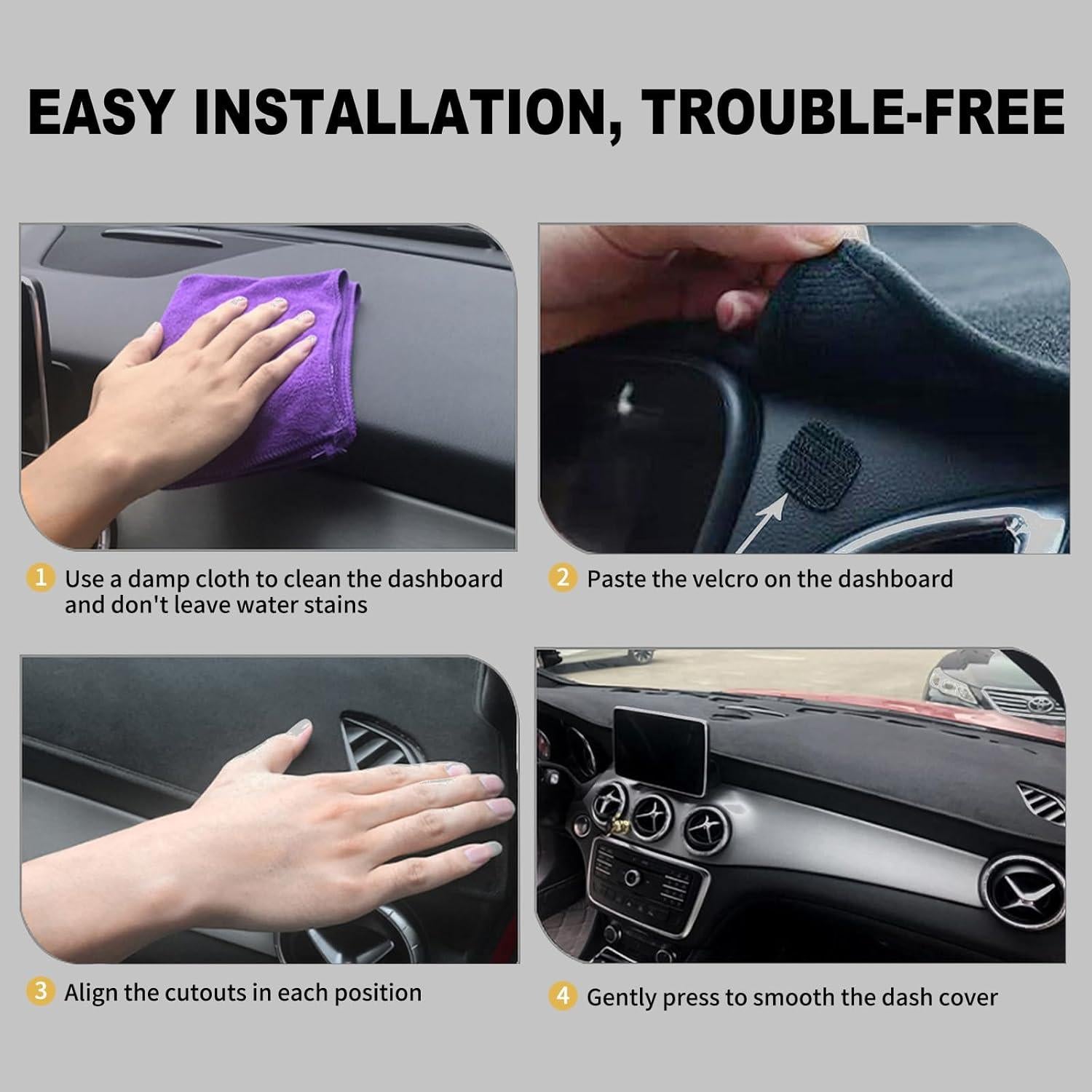 Cubierta de tablero HanLanKa para Toyota Sienna 2015-2020, negra