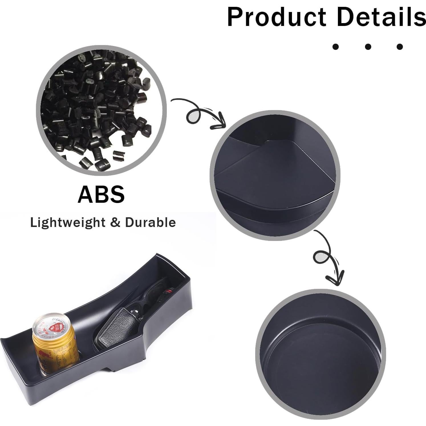 Organizador de Soporte para Tazas HIRUFAIT para Toyota Tundra 2007-2013 / Sequoia 2008-2022