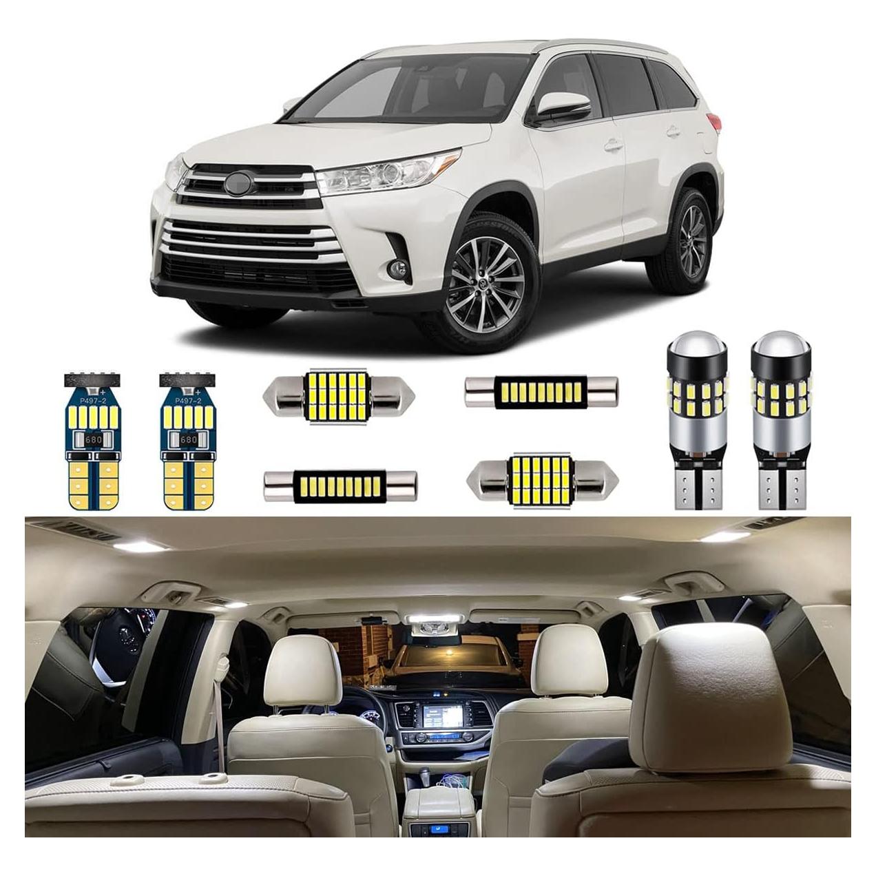 Kit de Luces LED Interiores AUTOGINE para Toyota Highlander 2014-2019