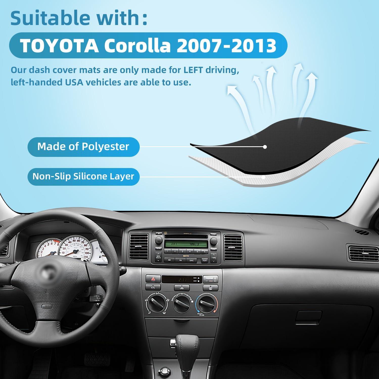 Funda de Tablero Personalizada VAFMOLEI para Toyota Corolla 2007-2013