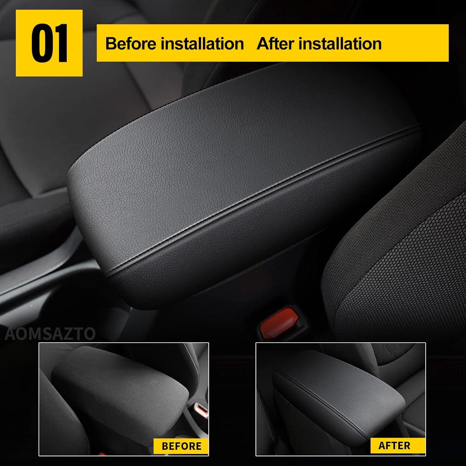 Cubierta de Reposabrazos AOMSAZTO para Corolla 2014-2019 - Cojín Negro