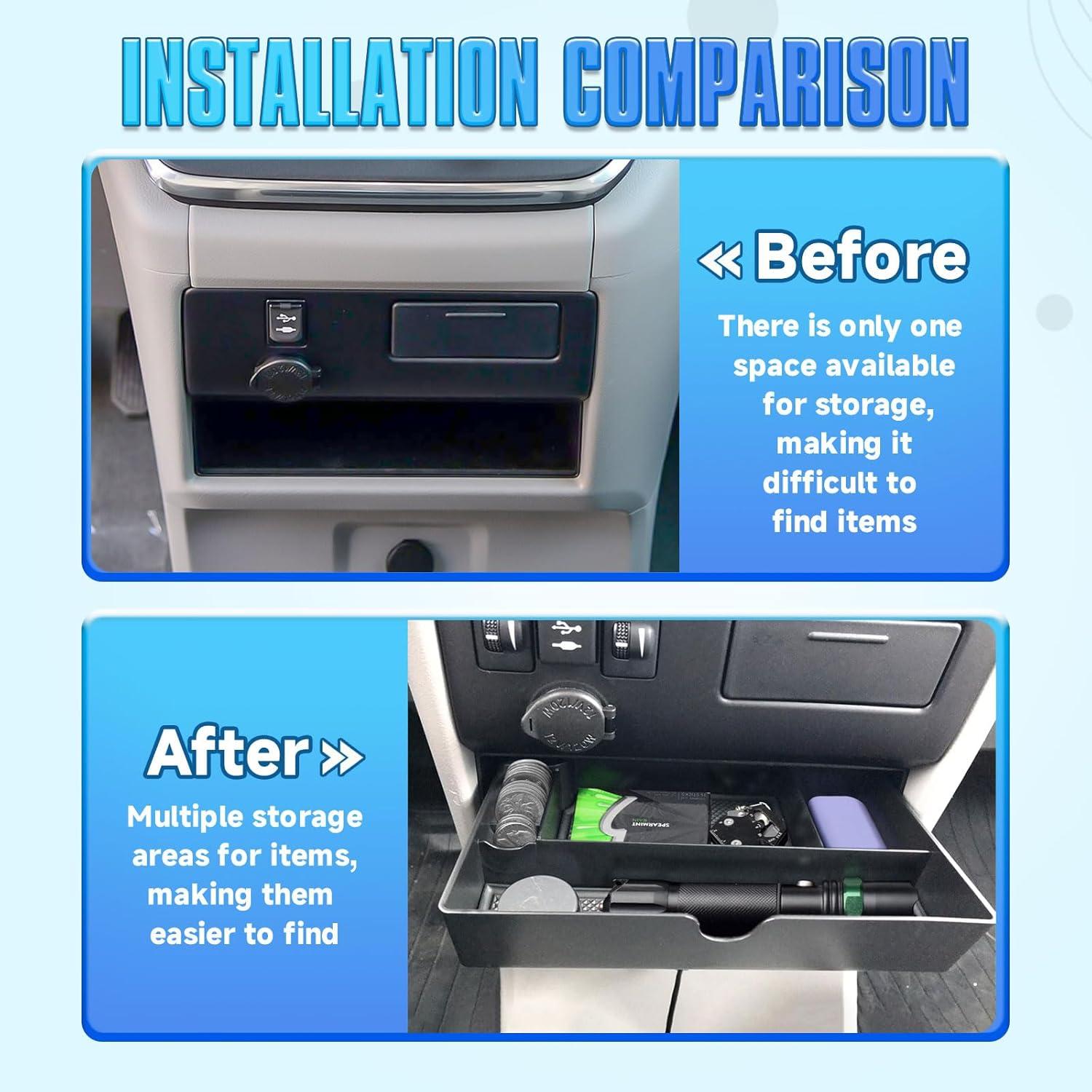 Bandeja de Cajón de Consola EDBETOS para Toyota Sienna 2015-2020