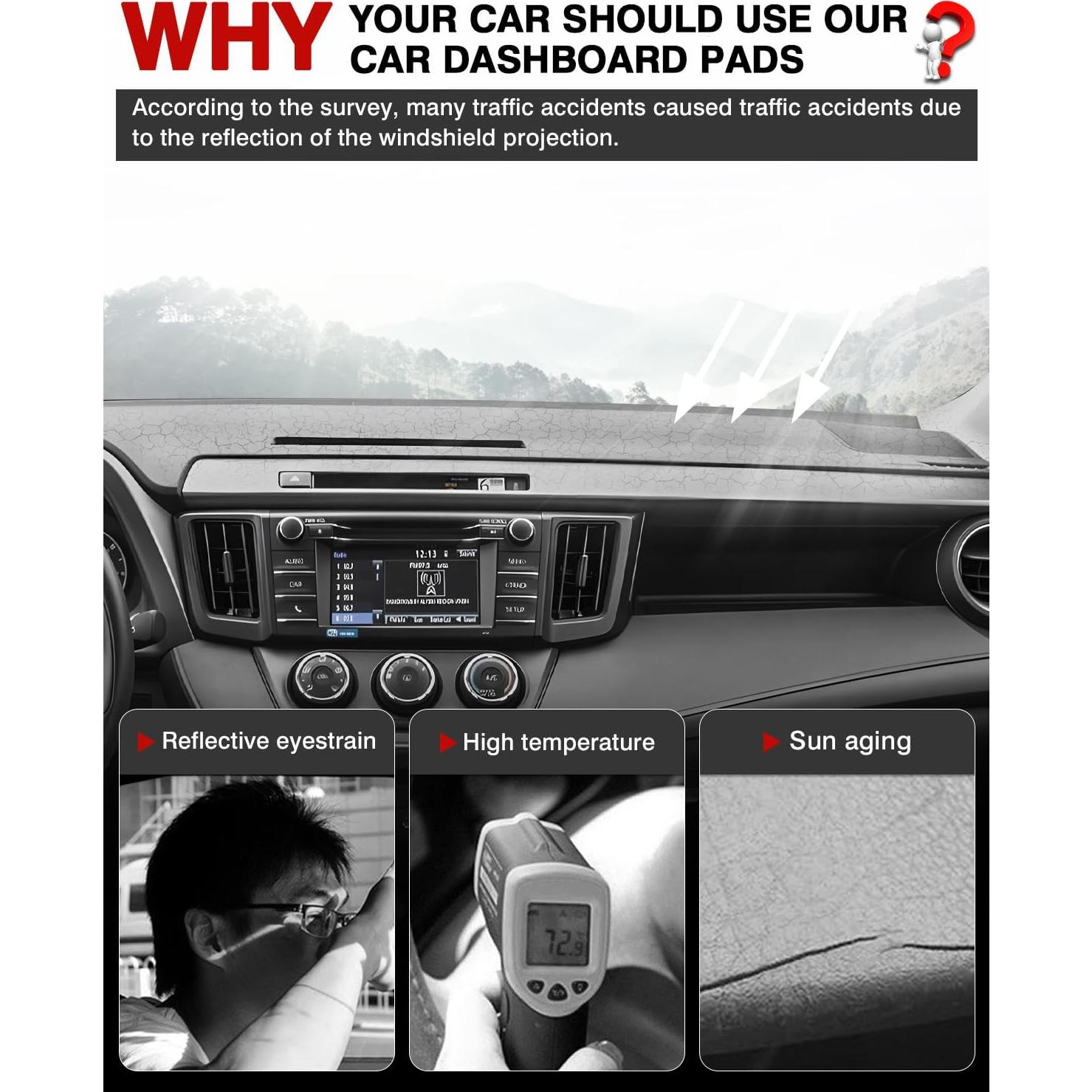 Cubierta de tablero Cartist para Toyota RAV4 2013-2018 Antideslizante