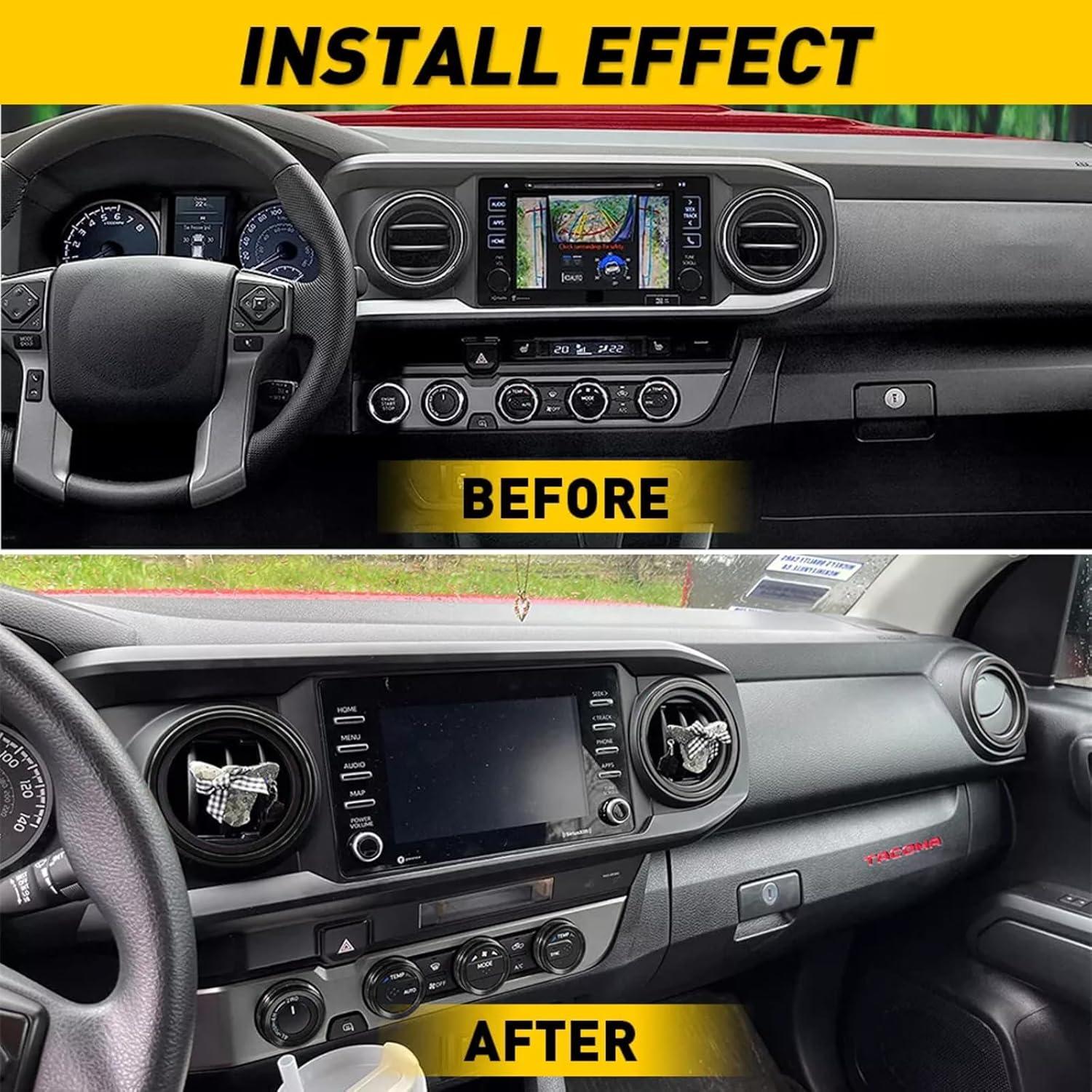 Cubiertas de Perillas de AC y Anillos de Ventilación Toyota Tacoma 2016-2023