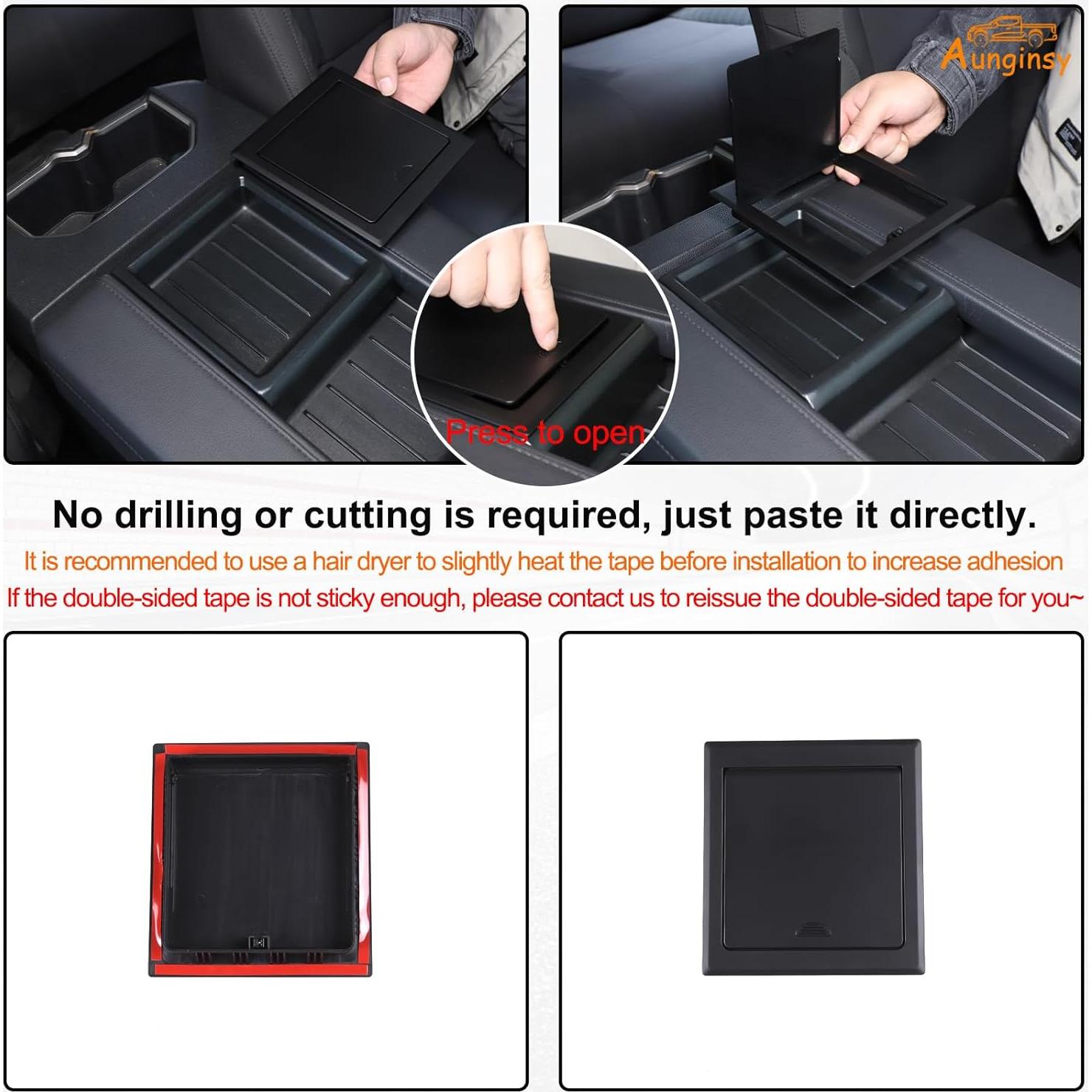 Cubierta de Almacenamiento Aunginsy para Apoyabrazos Toyota Tundra 2022-2025