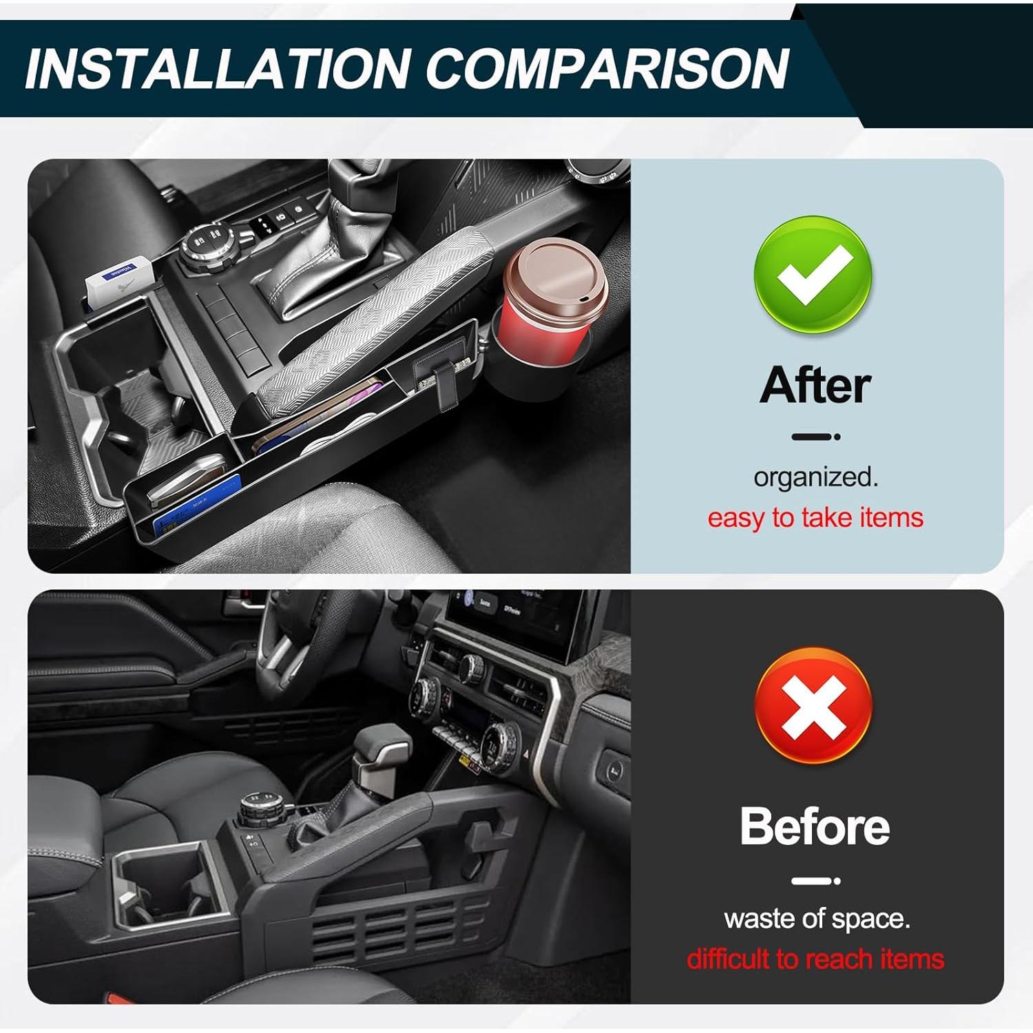 Organizador de Consola Central FUJIYOUPIN para Toyota Tacoma 2024-2025