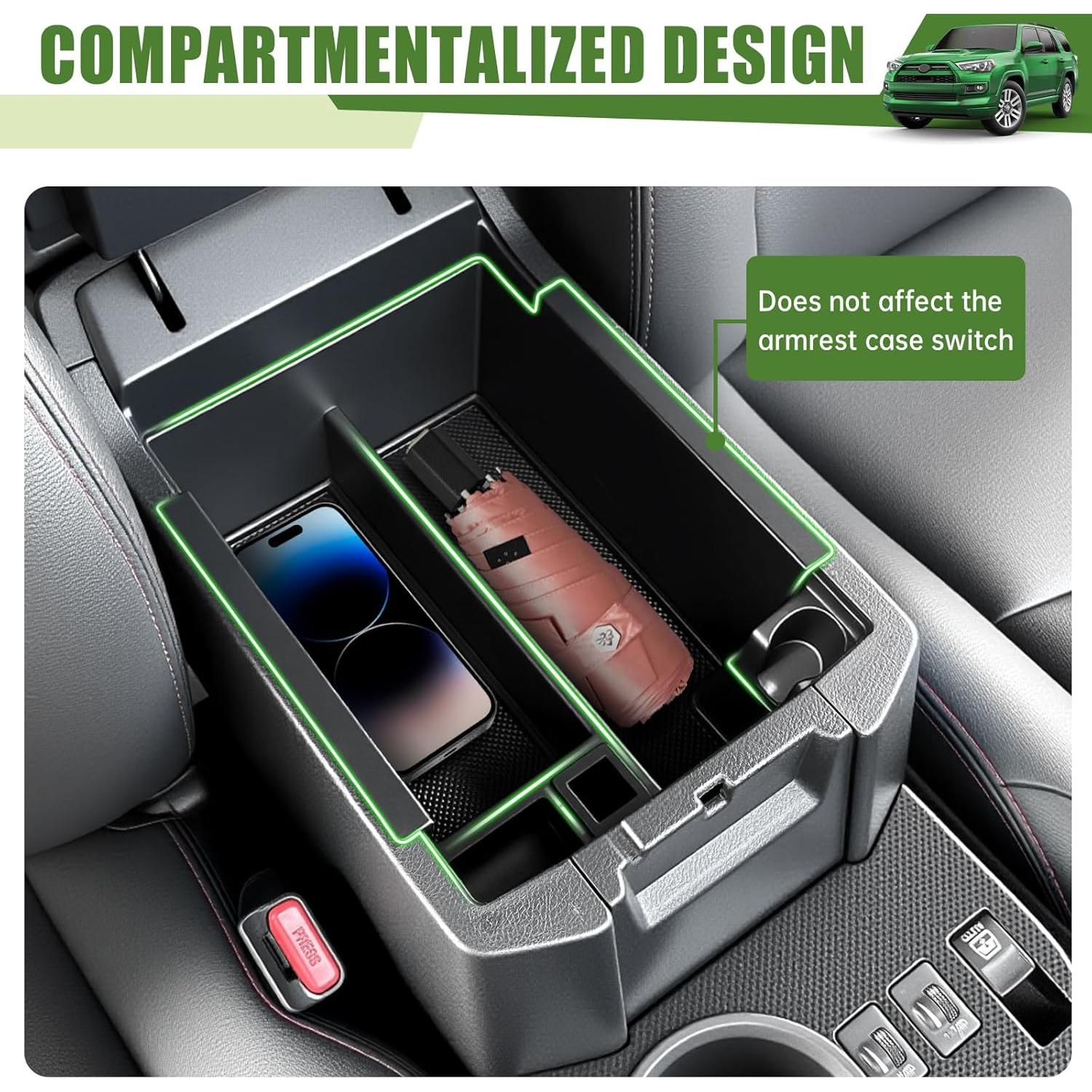 Organizador de Consola Central Qyebbk para Toyota 4Runner 2010-2024