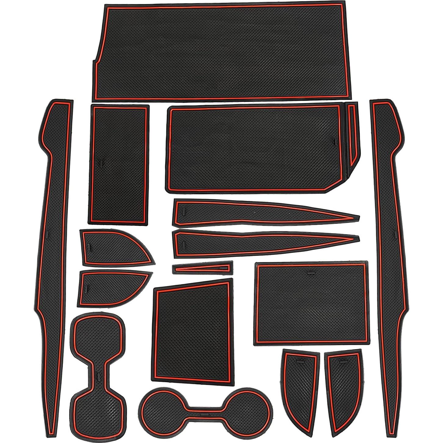 Inserciones de Porta Vasos Auovo para Toyota Camry 2018-2024 - 16pcs Rojo