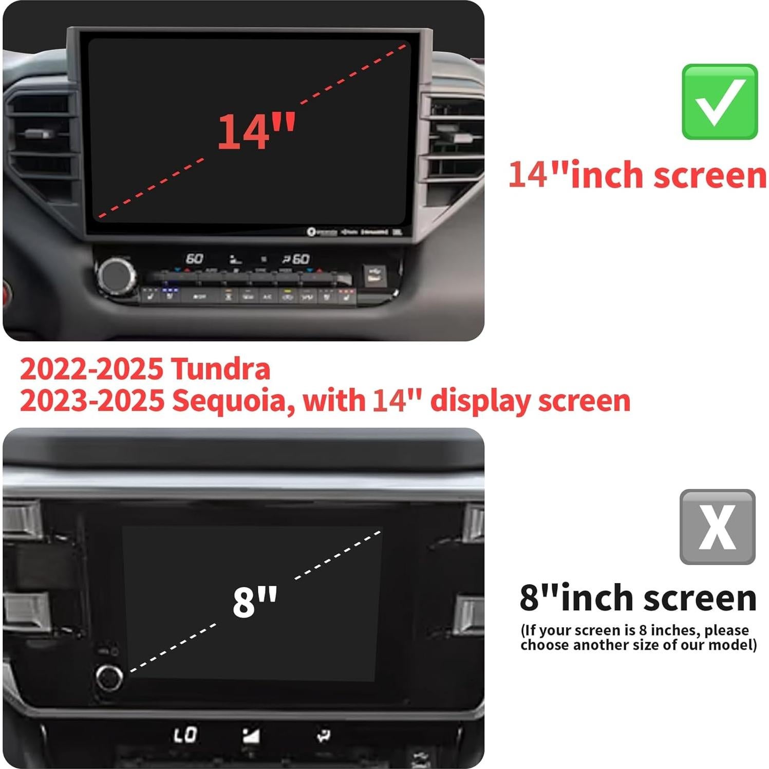 Cubiertas de Perilla Polodunn para Toyota Tundra y Sequoia 2022-2025, Set de 5 Piezas