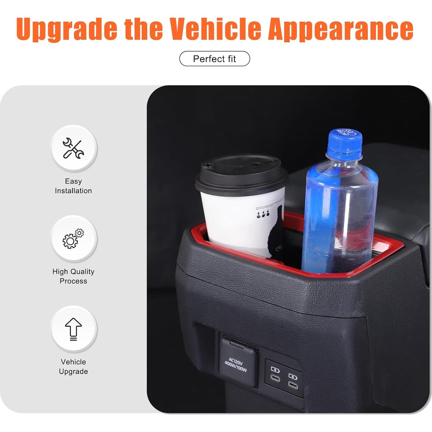 Cubierta Trim Toyota Tacoma 2024 2025 Rojo ABS Decoración