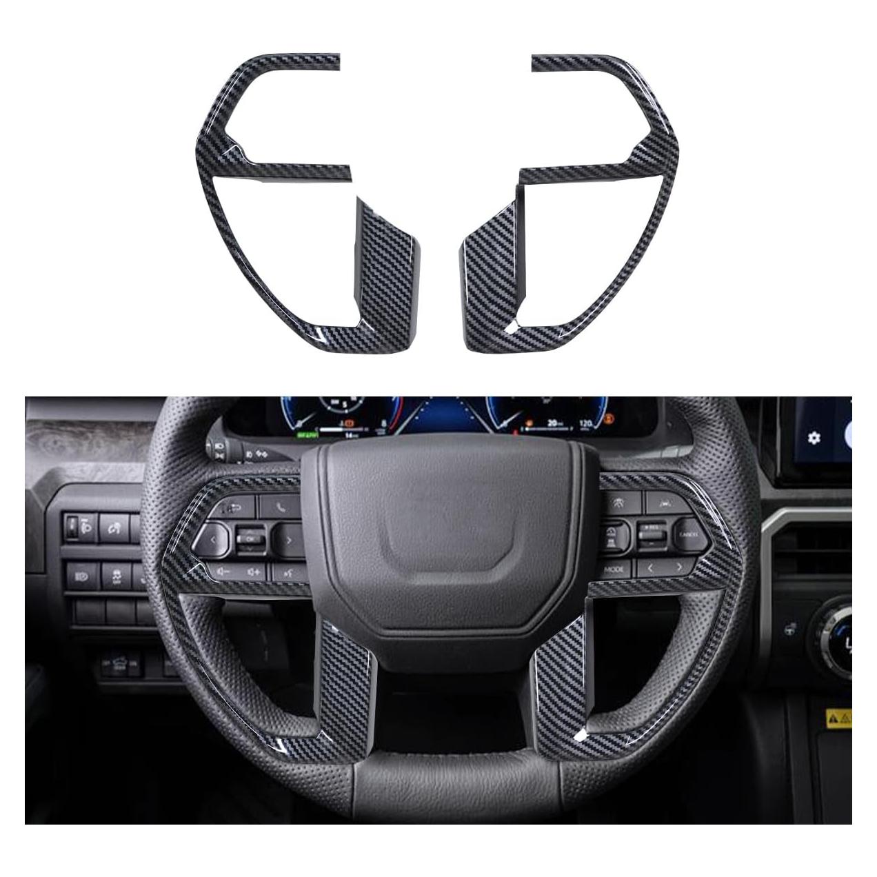 Cubierta Panel Volante INTGET Toyota Tacoma 2024-2025 Fibra Carbono