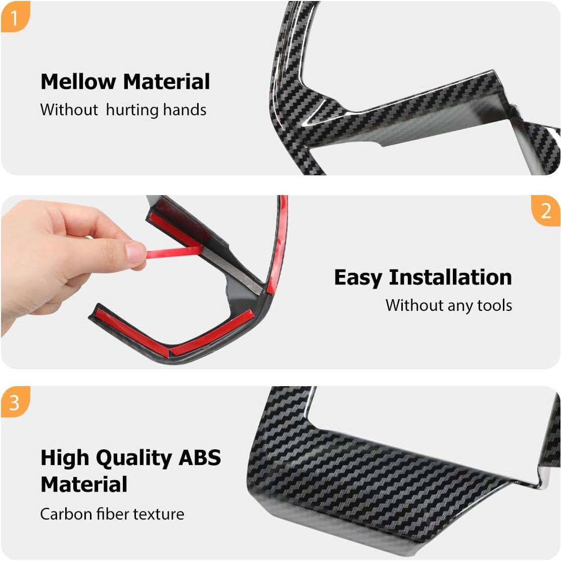 Cubierta Panel Volante INTGET Toyota Tacoma 2024-2025 Fibra Carbono