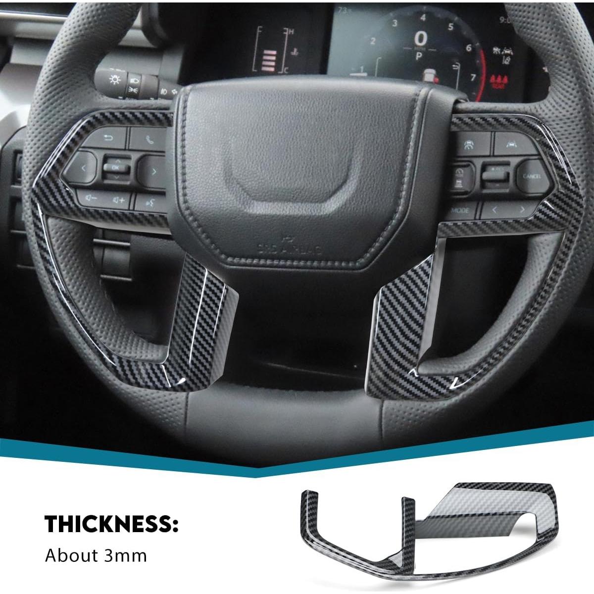 Cubierta Panel Volante INTGET Toyota Tacoma 2024-2025 Fibra Carbono