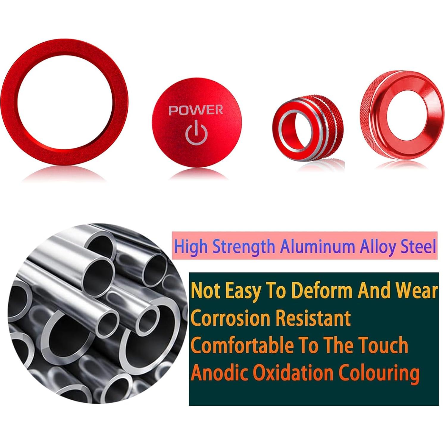 Accesorios para Toyota Camry 2025-2026 Tyifxom 4pcs Rojo