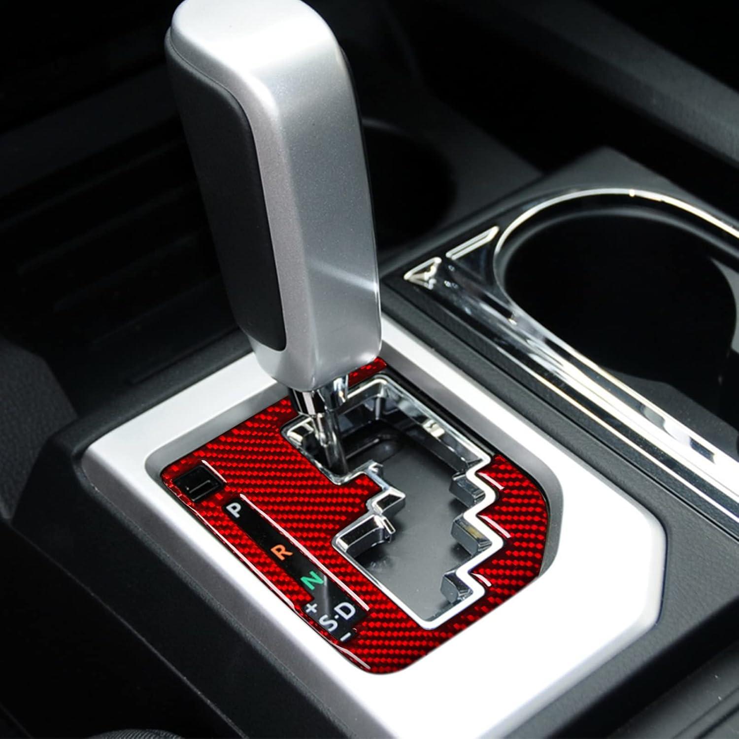 Panel Decorativo de Fibra de Carbono SUNJIKA para Toyota Tundra 2014-2021 - Rojo