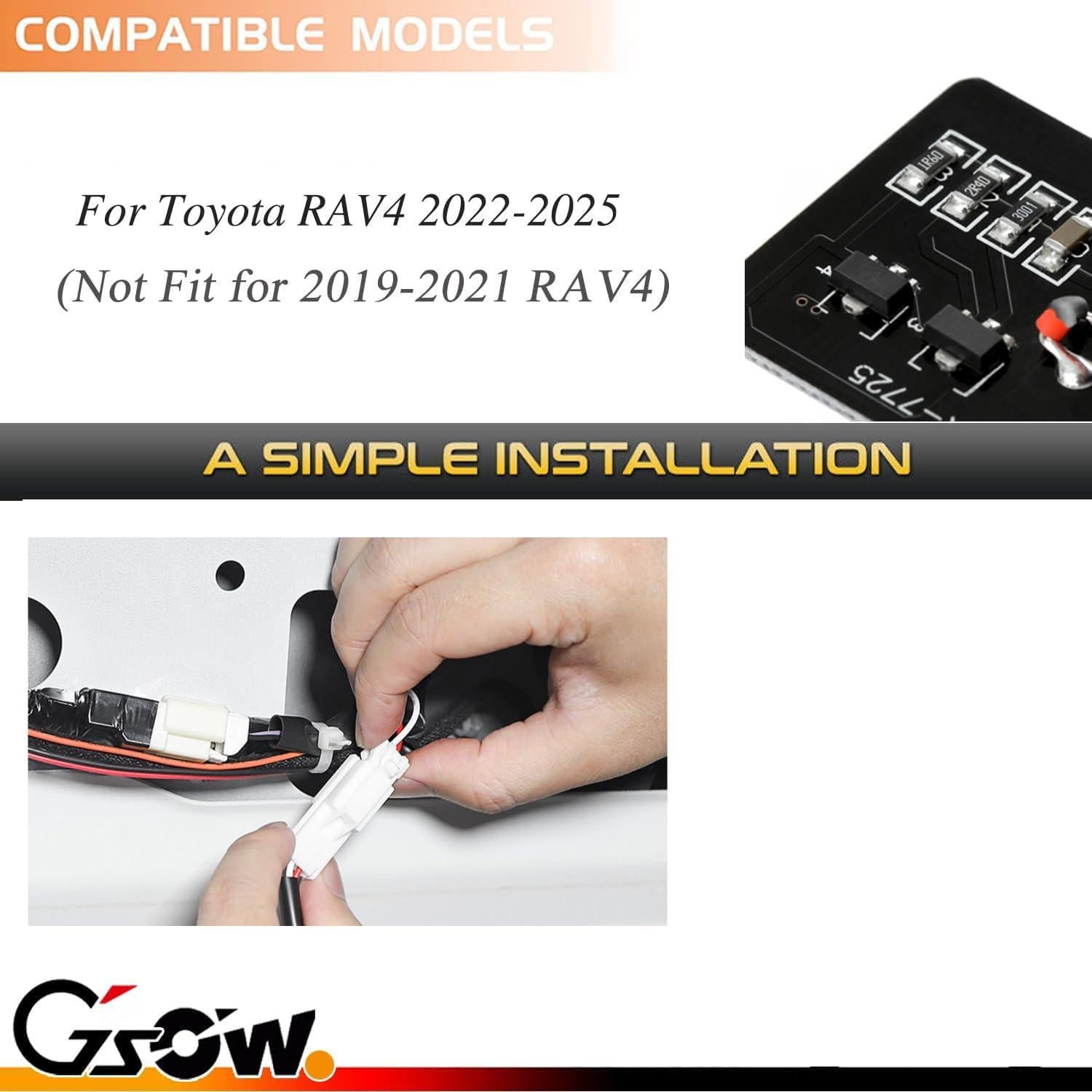 Luz LED de Maletero para Toyota RAV4 2022-2025 GSOWO Blanca