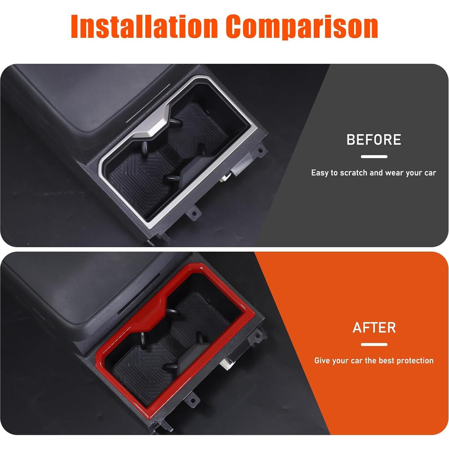 Cubierta Trim Rojo para Portavasos Toyota Tacoma 2024 2025