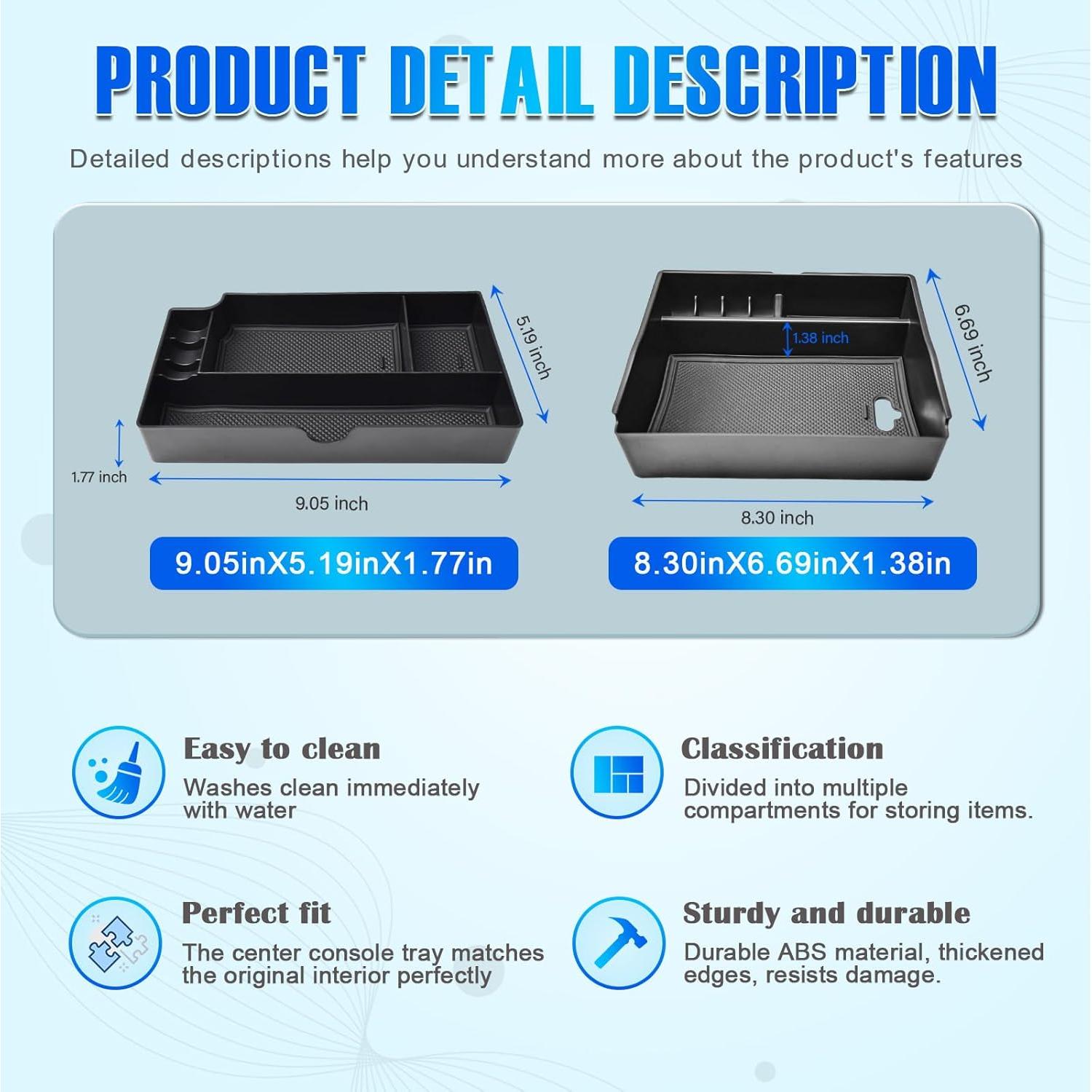 Organizador de Consola Central EDBETOS para Toyota Sienna 2015-2020