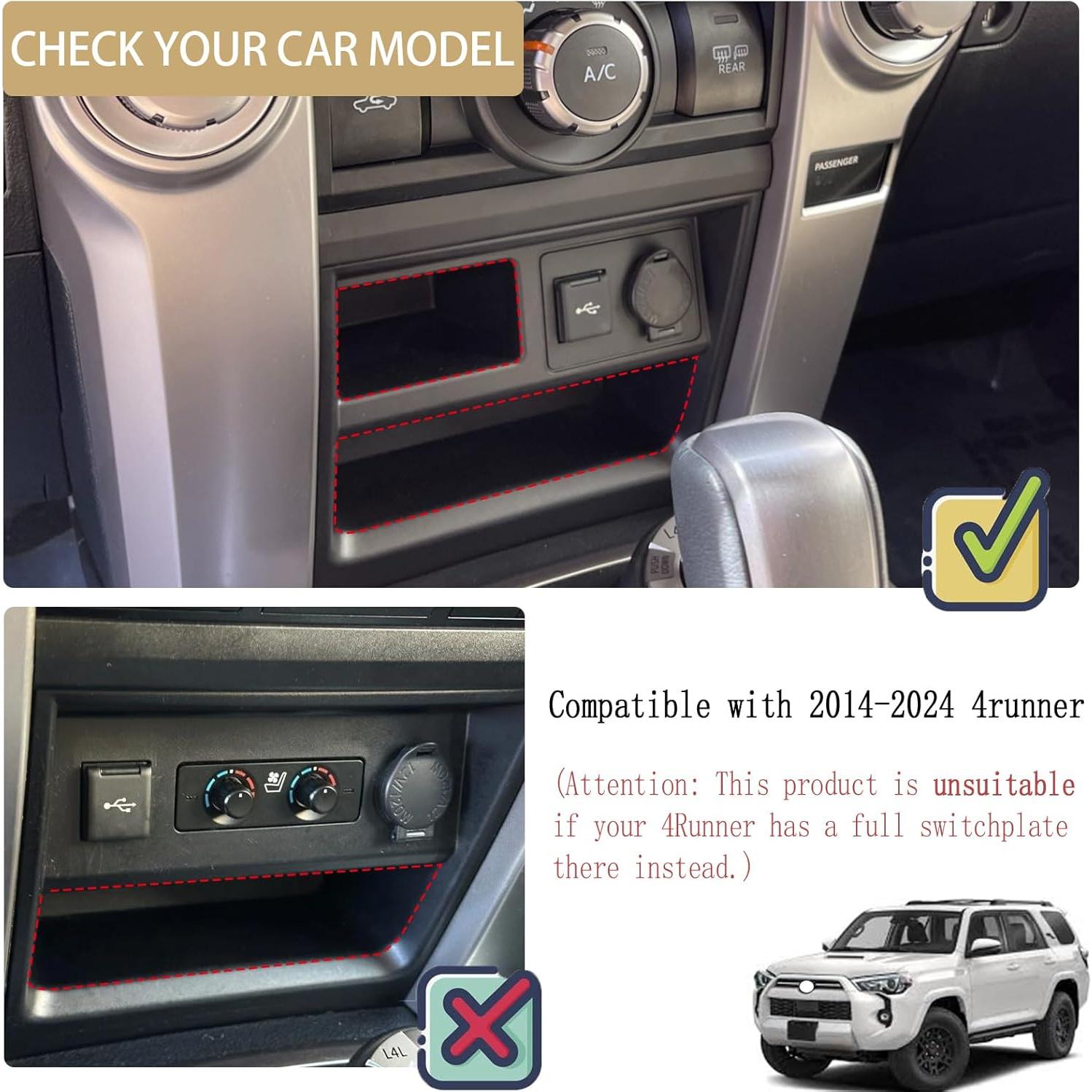 Cajón de Almacenamiento JDMCAR para Toyota 4Runner 2014-2024