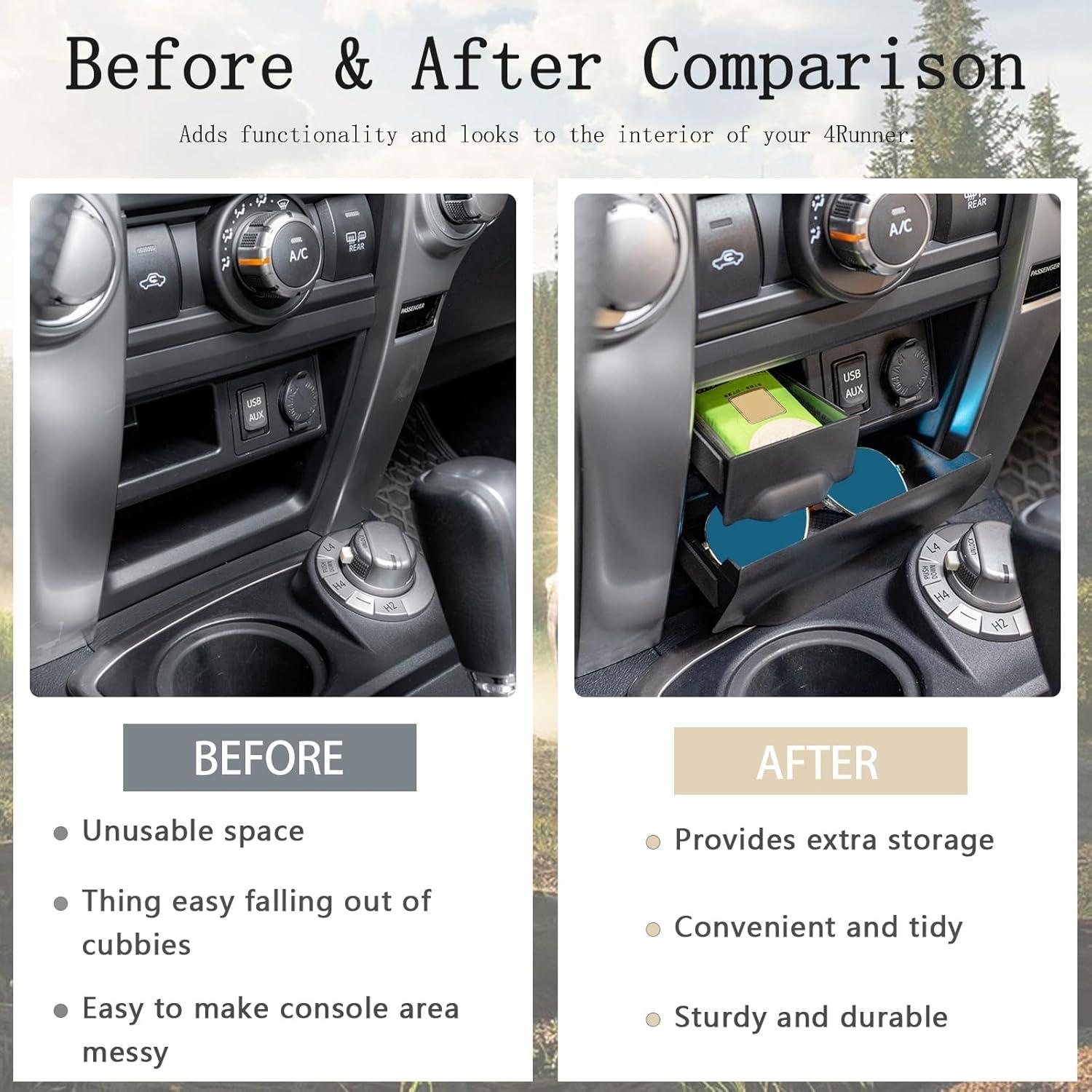 Cajón de Almacenamiento JDMCAR para Toyota 4Runner 2014-2024