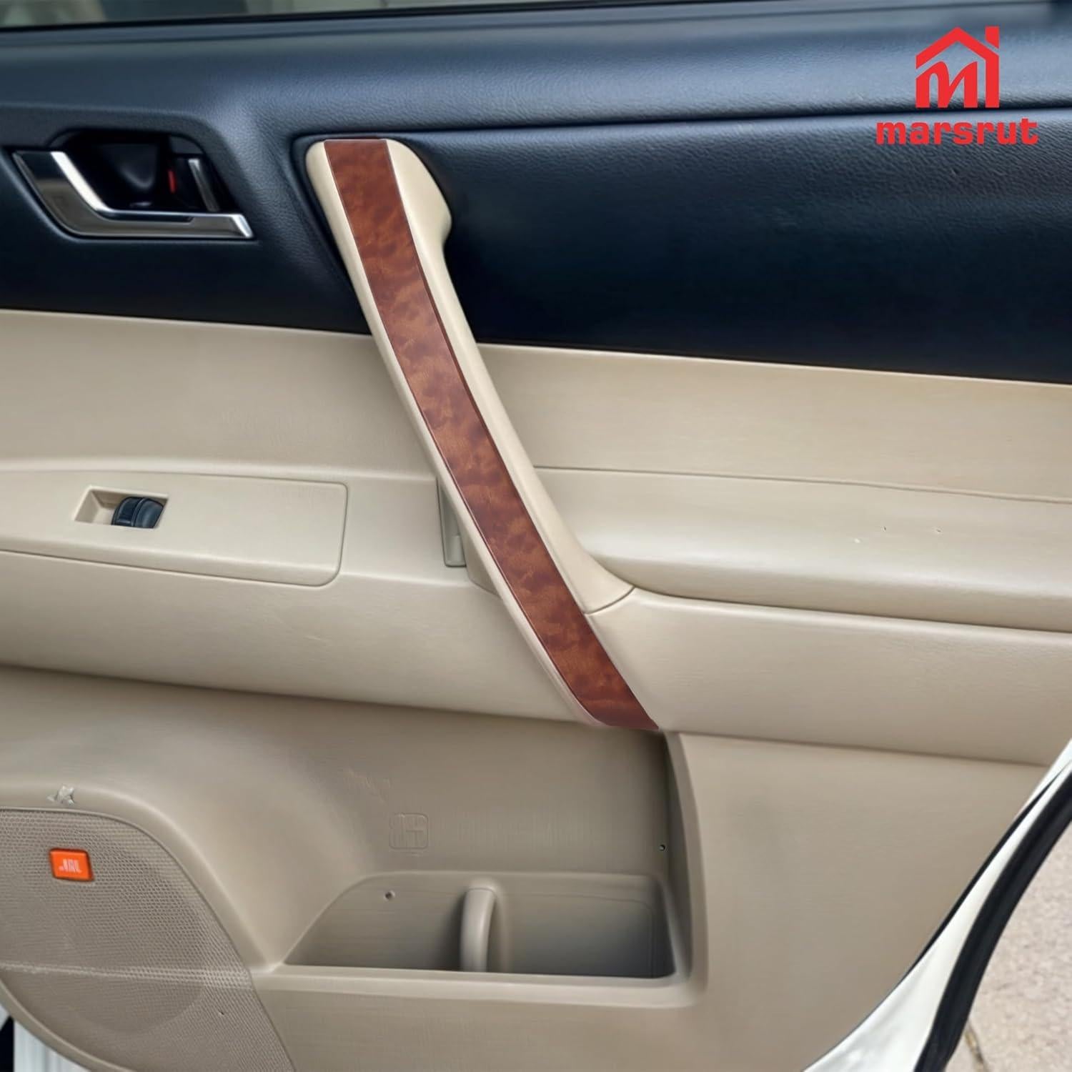 Cubierta de Manija de Puerta Marsrut para Toyota Highlander 2008-2013, Grano de Madera