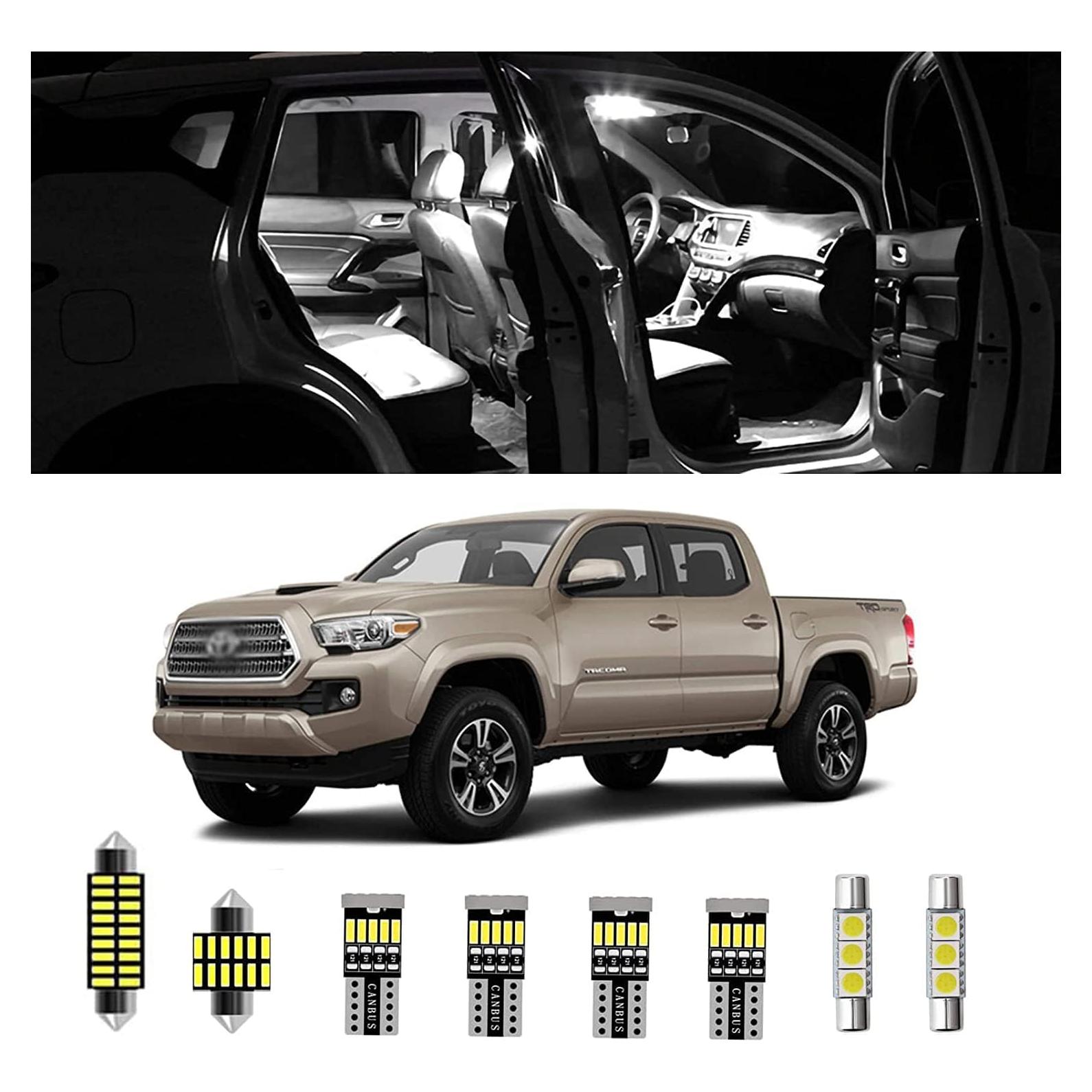 Kit 10 Bombillas LED Interiores AWALITED para Toyota Tacoma 2005-2022
