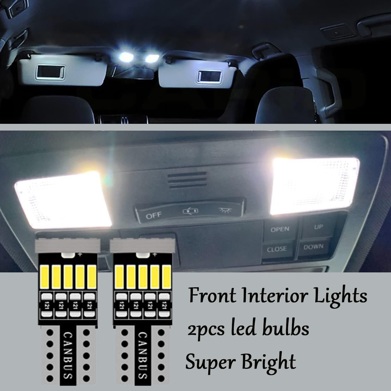 Kit 10 Bombillas LED Interiores AWALITED para Toyota Tacoma 2005-2022