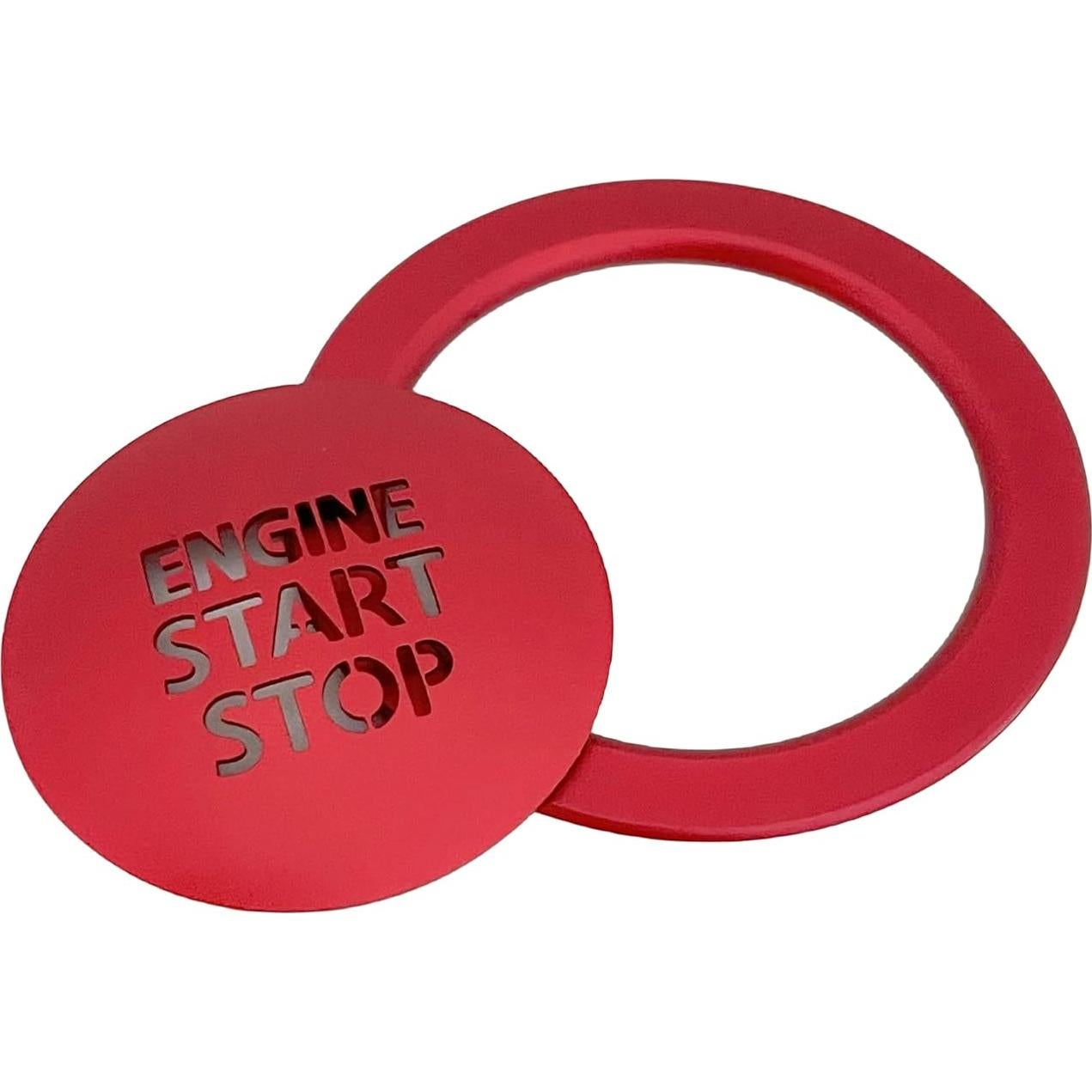 Cubierta de Botón de Inicio Toyota Tacoma - Aluminio Rojo