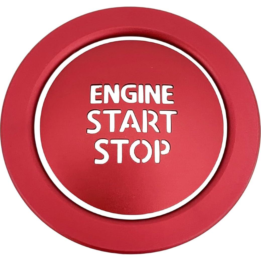 Cubierta de Botón de Inicio Toyota Tacoma - Aluminio Rojo