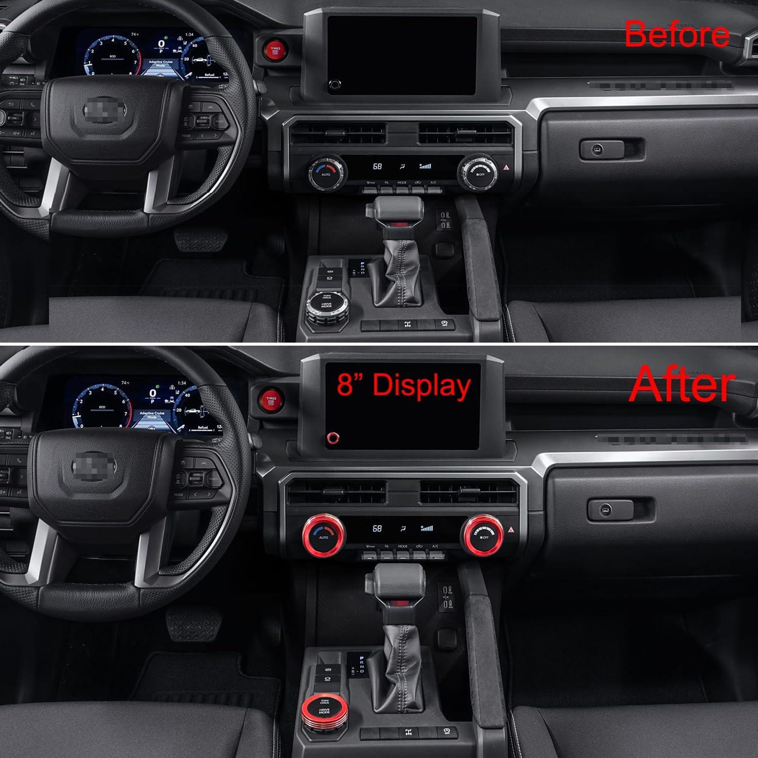 Cubierta de Perilla de Interruptor de Aire Acondicionado BORUIEN para Toyota Tacoma 2024 2025 y 4Runner 2025 - 4 Piezas